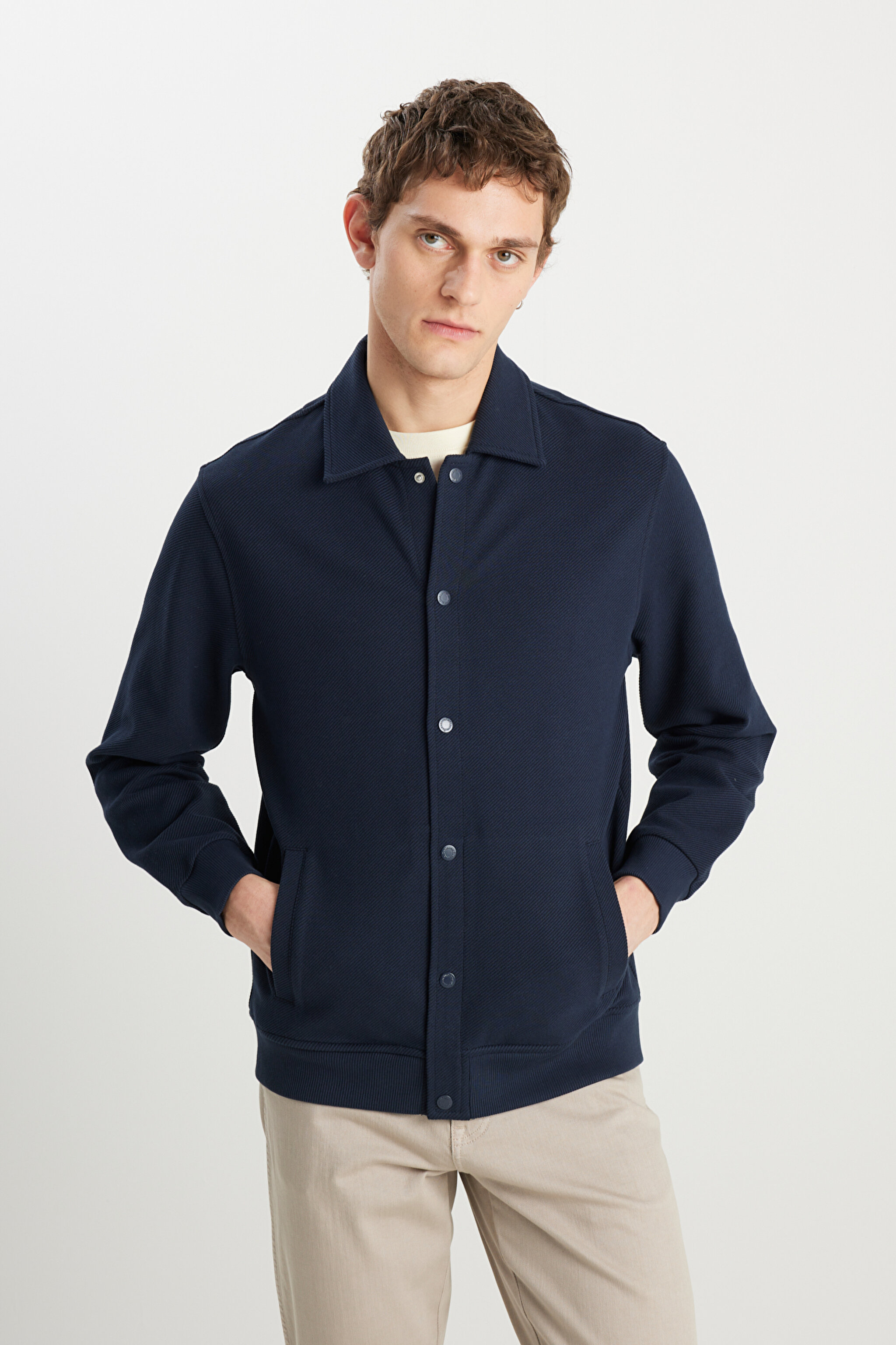 Regular Fit Normal Kesim Lacivert Gömlek - Navy-W2510721410