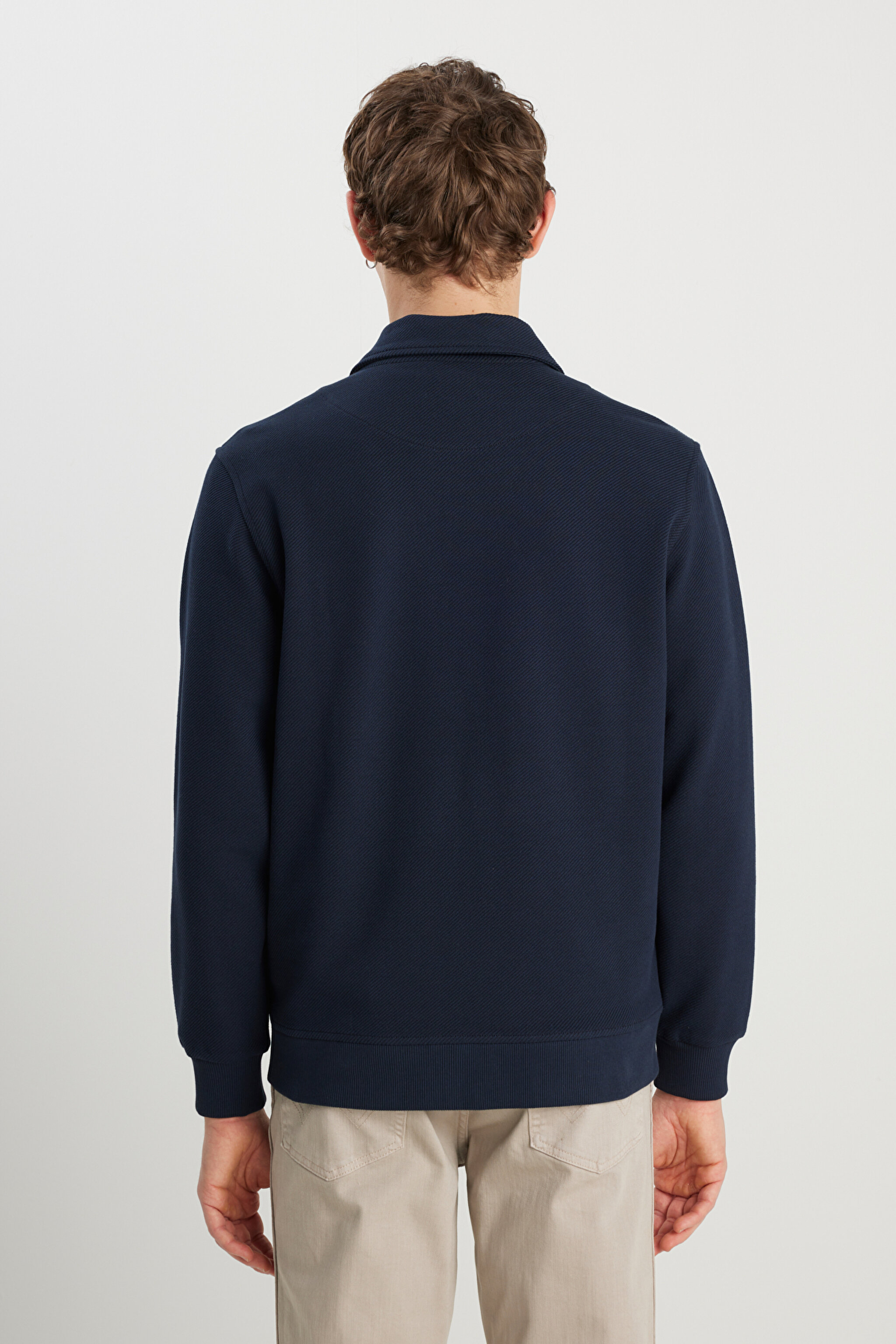 Regular Fit Normal Kesim Lacivert Gömlek - Navy-W2510721410 (görsel 5)