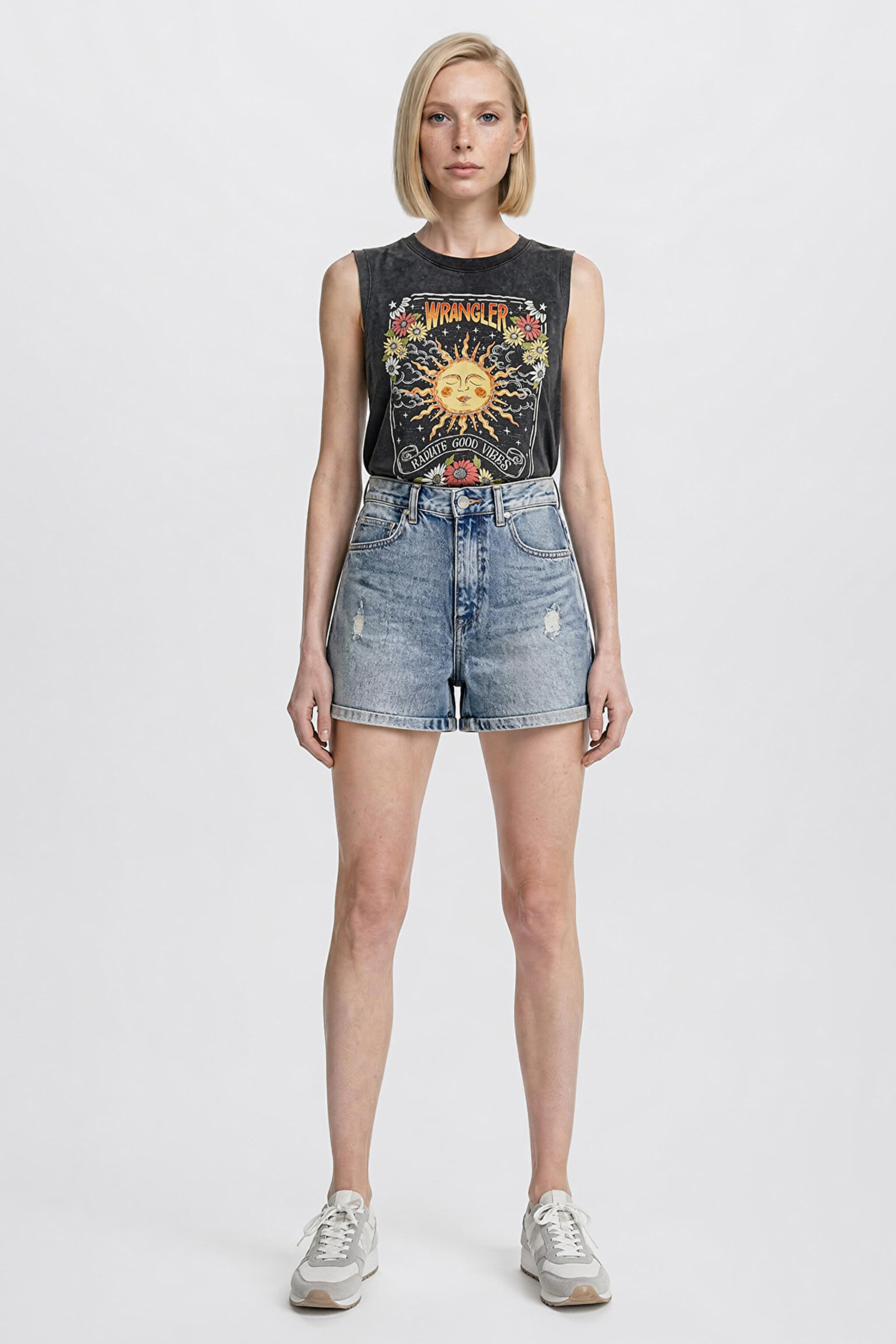 %100 Pamuk Regular Fit Normal Kesim Mavi Mini Denim Jean Şort