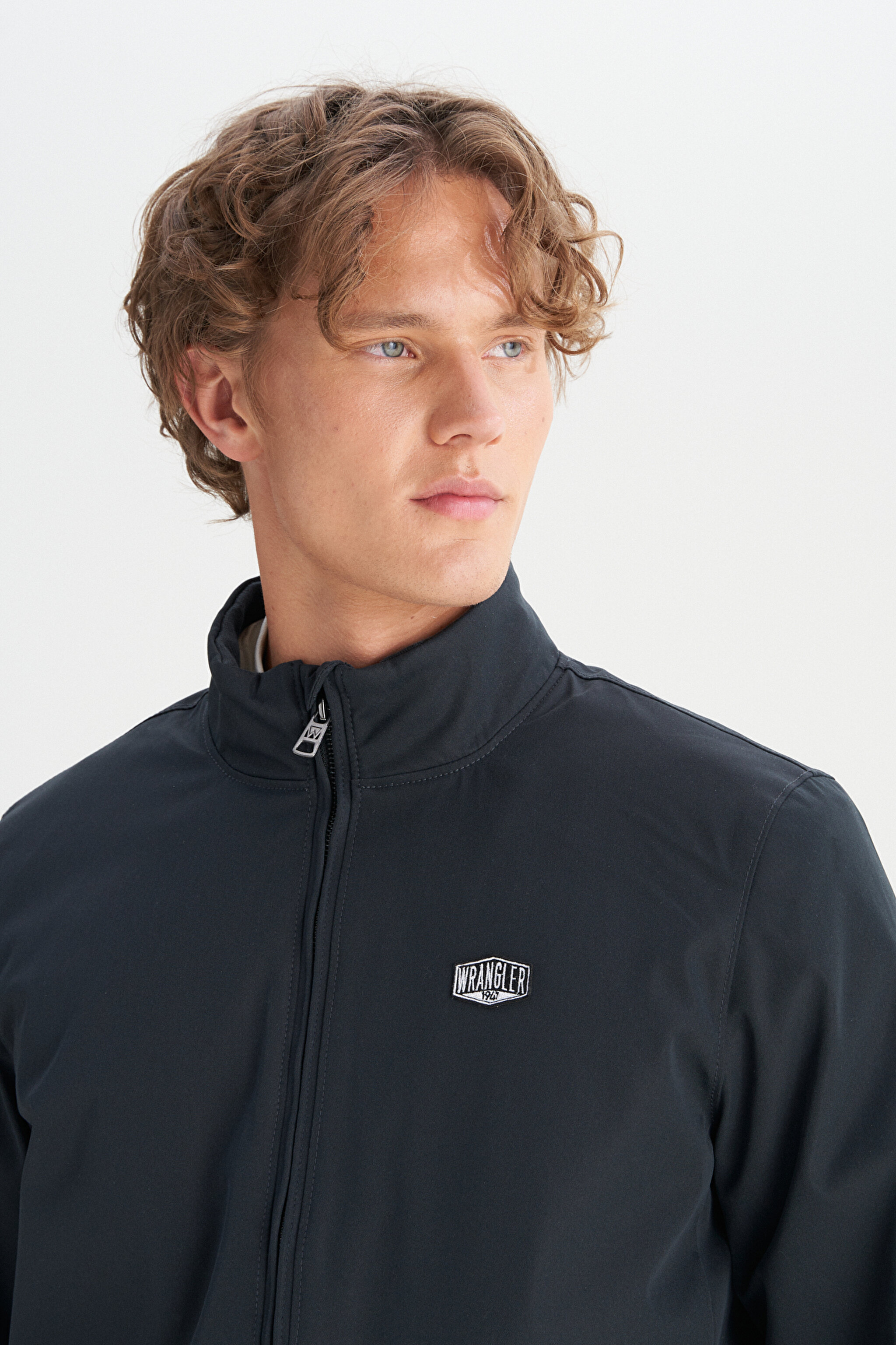 Relaxed Fit Rahat Kesim Dik Yaka İnce Bomber Ceket - Black-W2520140001 (görsel 4)