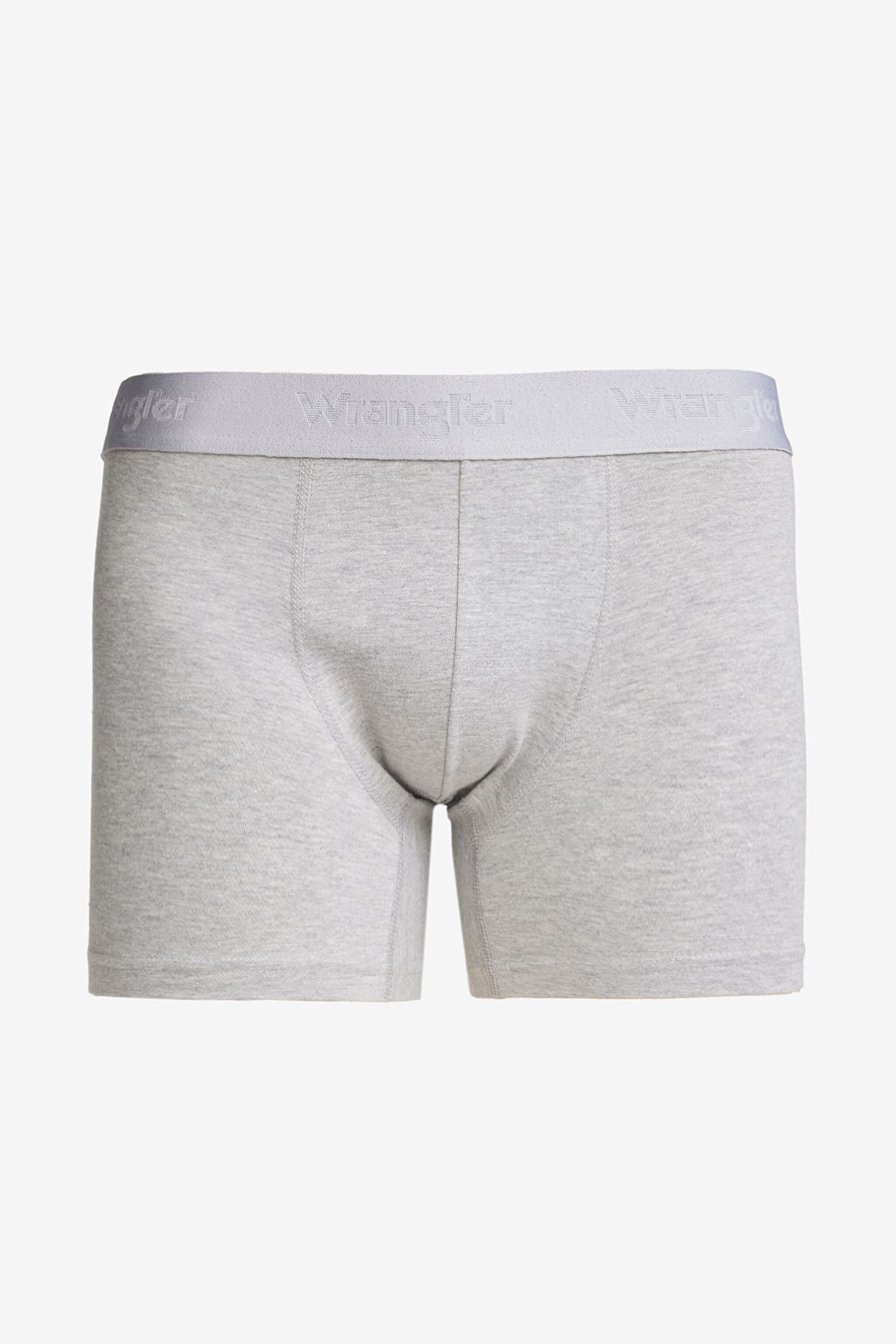 Regular Fit Normal Kesim Gri  Pamuklu Esnek Boxer
