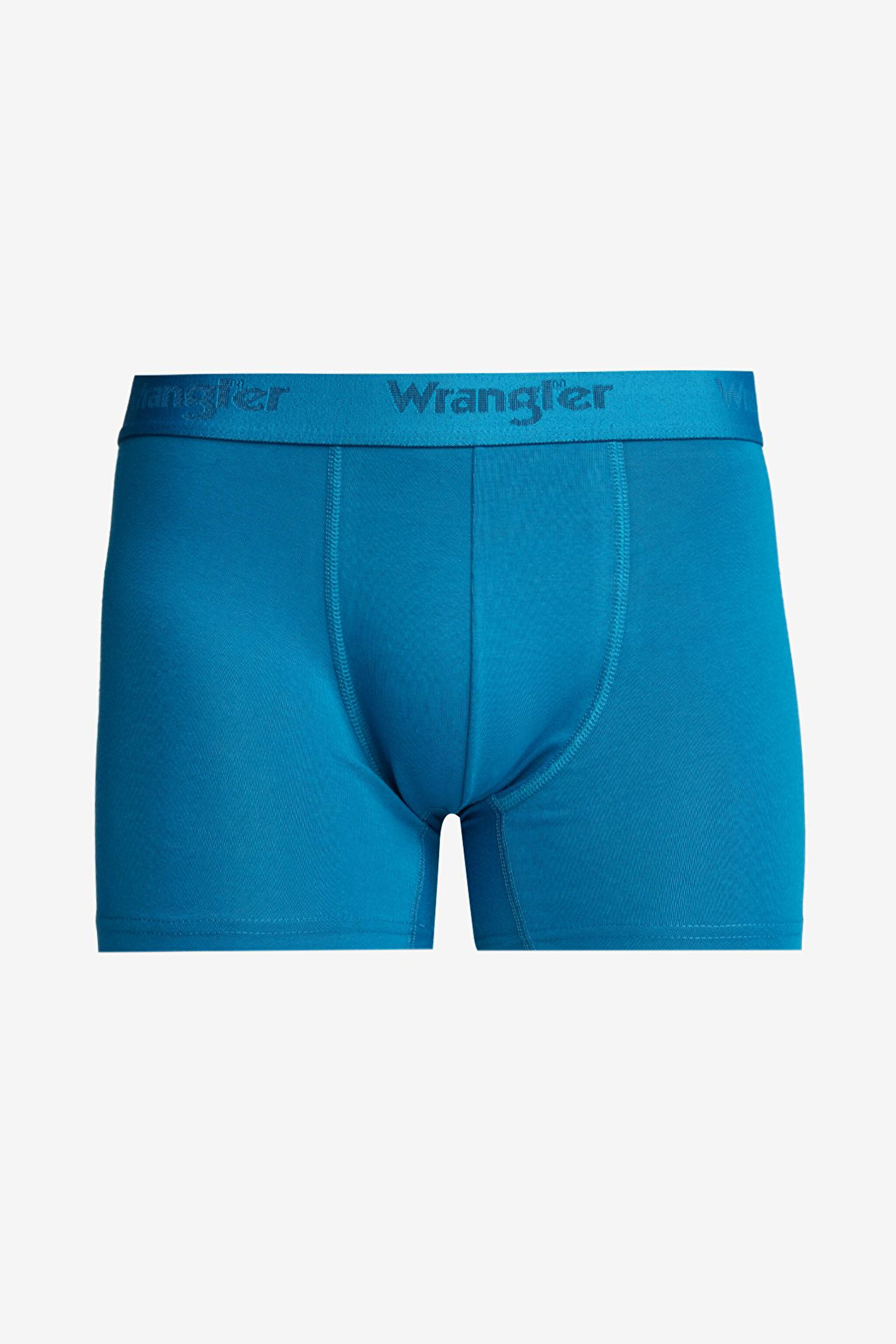 Regular Fit Normal Kesim Mavi Pamuklu Esnek Boxer