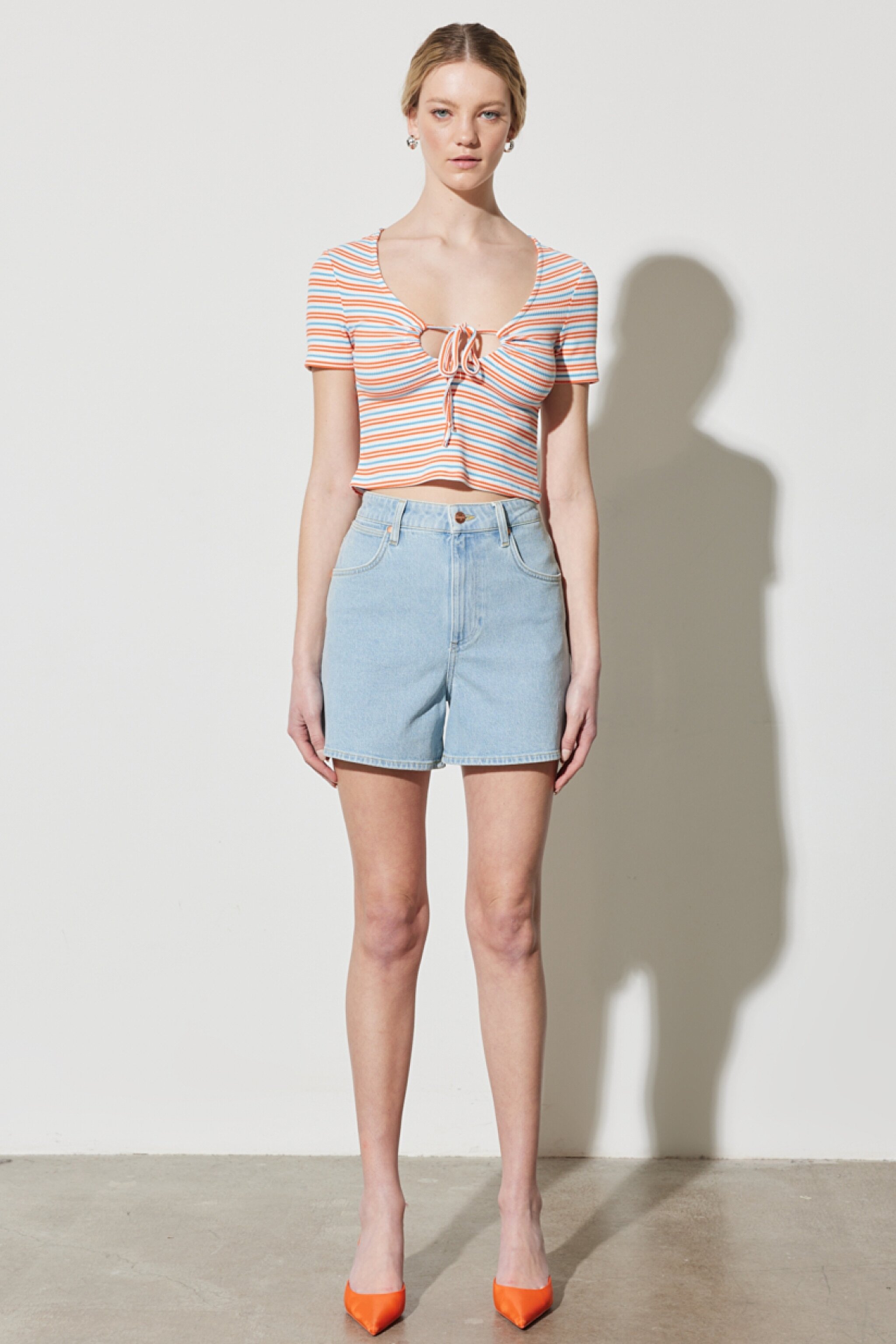 Donna Regular Fit Normal Kesim Normal Bel Açık Mavi Esnek Jean Kot Şort - Cloud Nine-W25H3832W