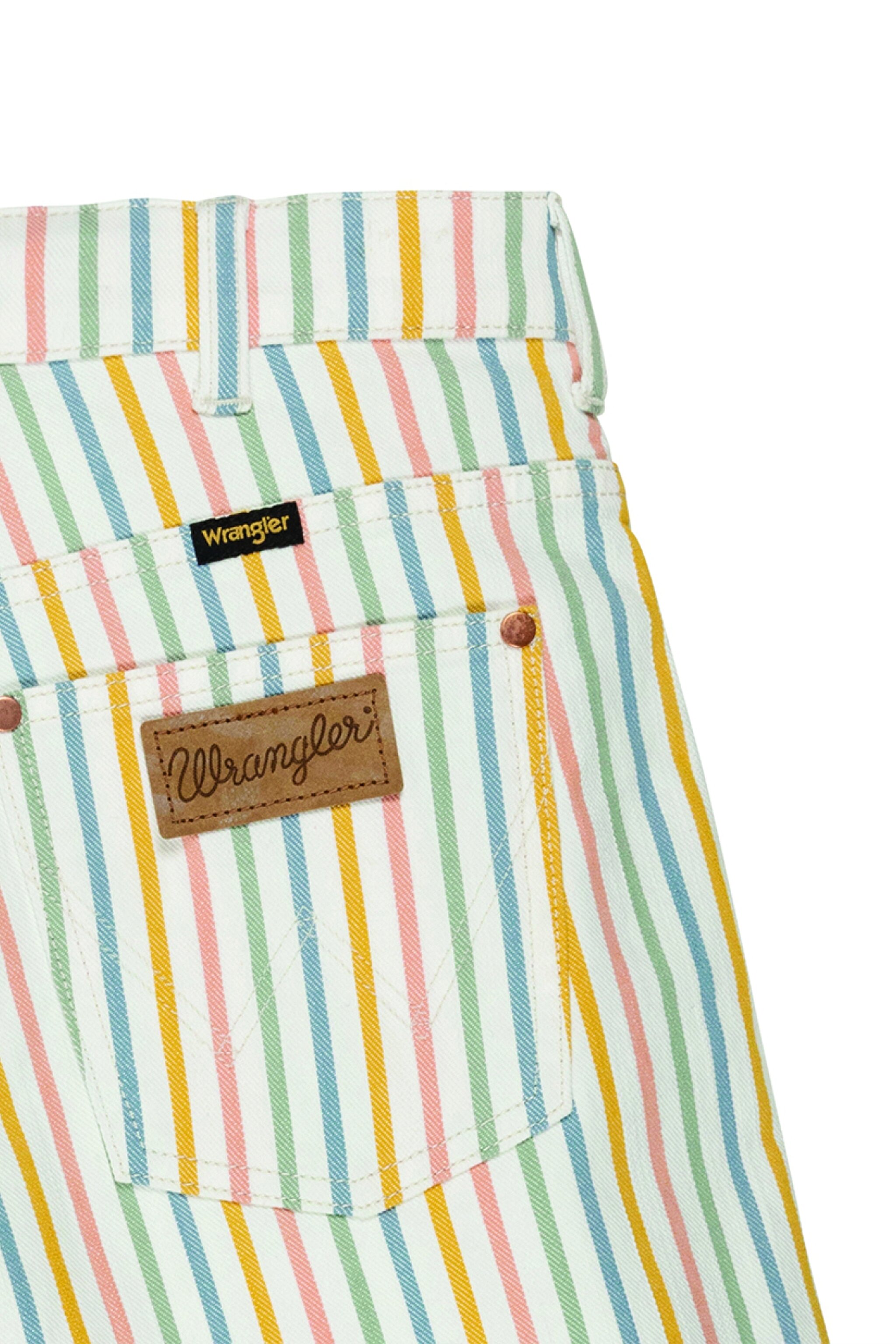 Regular Fit Rahat Kesim Esnek Jean Şort - Rainbow Stripe-W25HD746F (görsel 8)