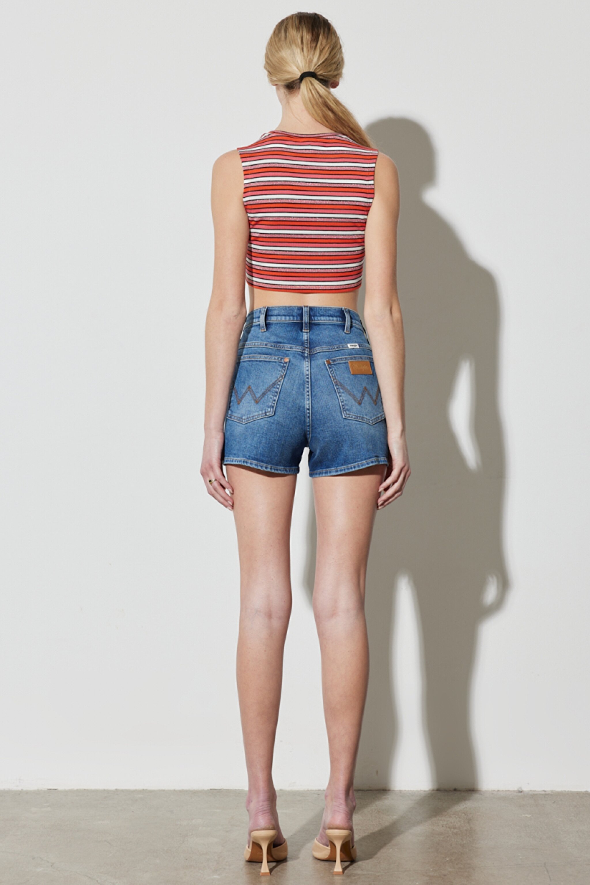 Festival Regular Fit Normal Kesim %100 Pamuk Yüksek Bel Jean Kot Şort - Preloved-W25J7316O (görsel 8)