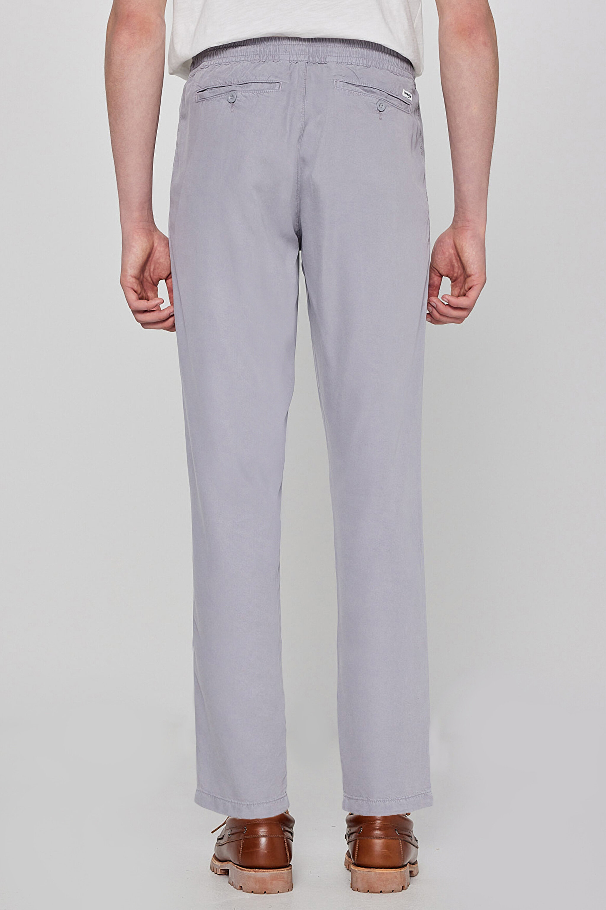 Regular Fit Normal Kesim Yumuşak Dokulu Siyah Pantolon - Gray-W2610167035 (görsel 5)