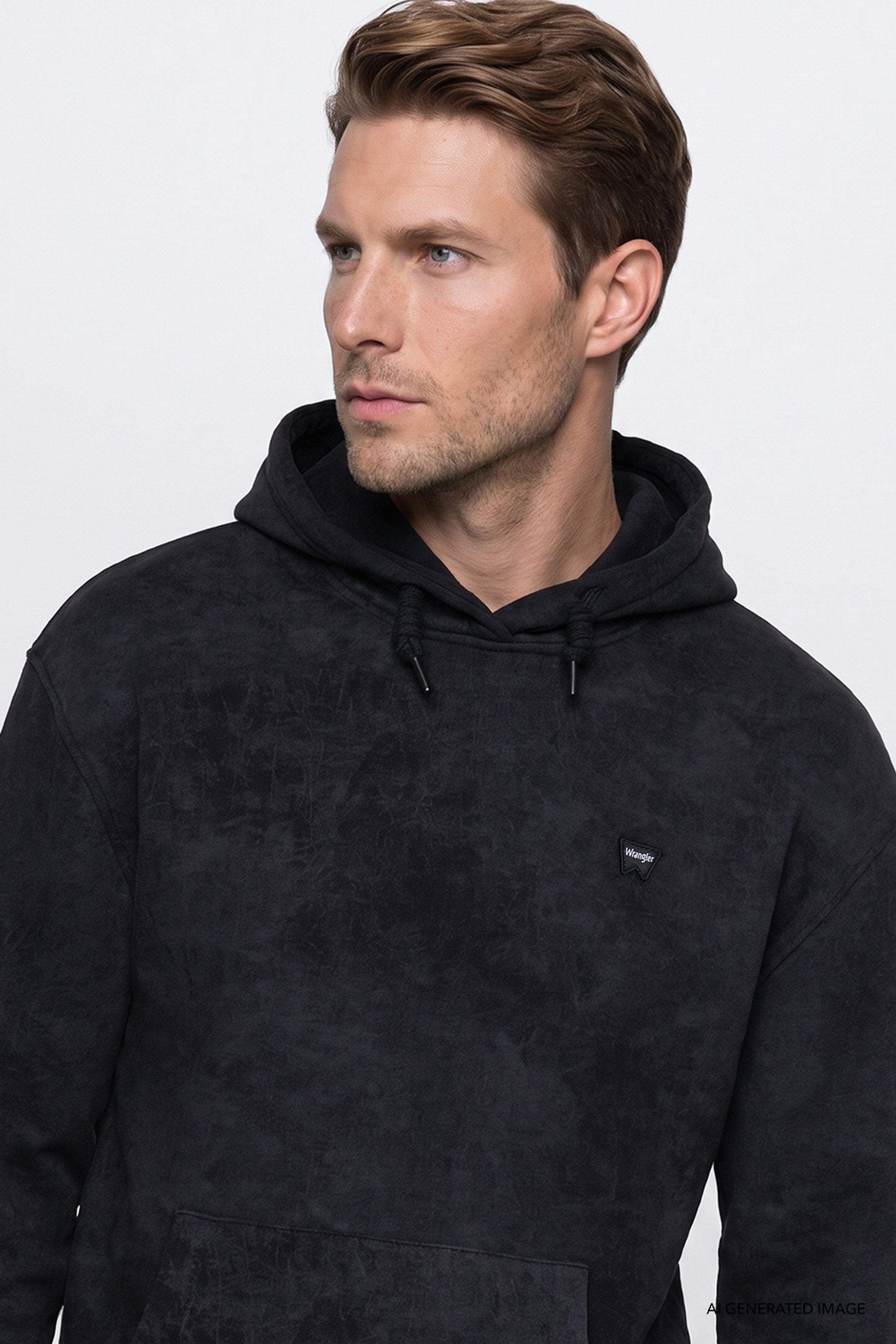 Pamuklu Regular Fit Normal Kesim Kapüşonlu Logo Detaylı Sweatshirt - Black-W2620038001 (görsel 4)