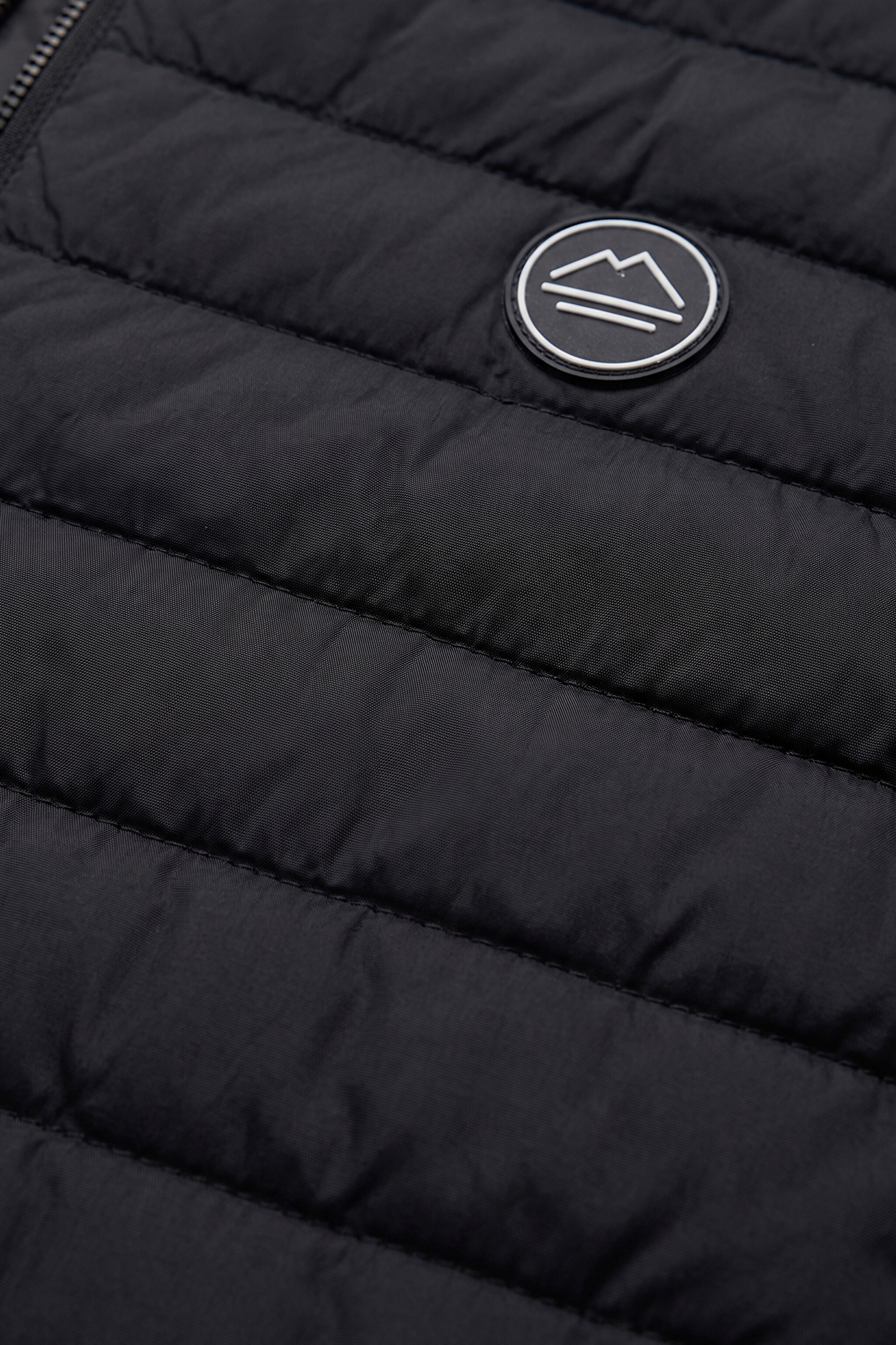 Regular Fit Normal Kesim Dik Yaka Cepli Şişme Mont - Black-W2620117001 (görsel 5)