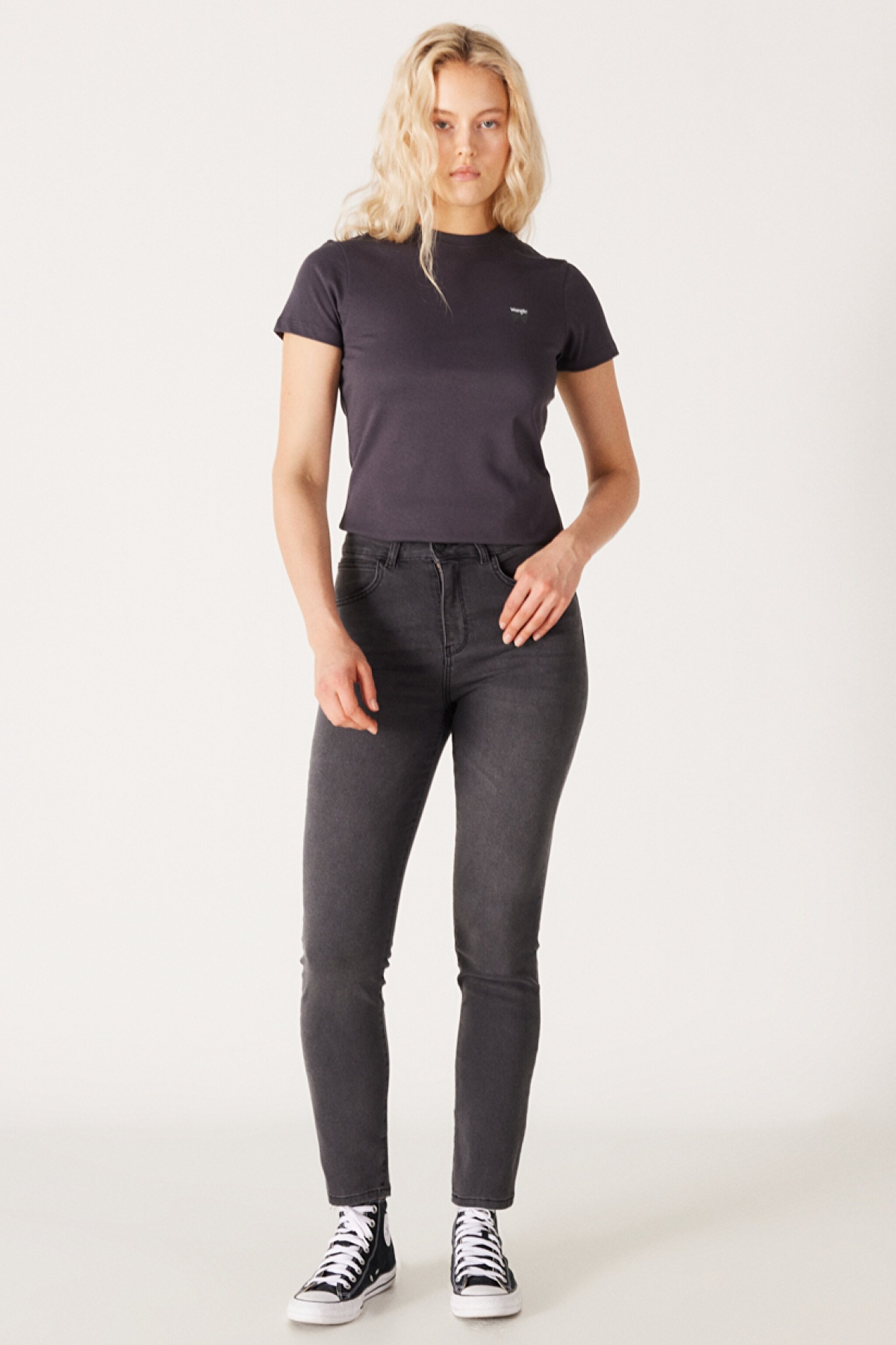 Slim Fit Dar Kesim Normal Bel Siyah Esnek Jean Kot Pantolon - Zuri-W26LKBT15 (görsel 2)