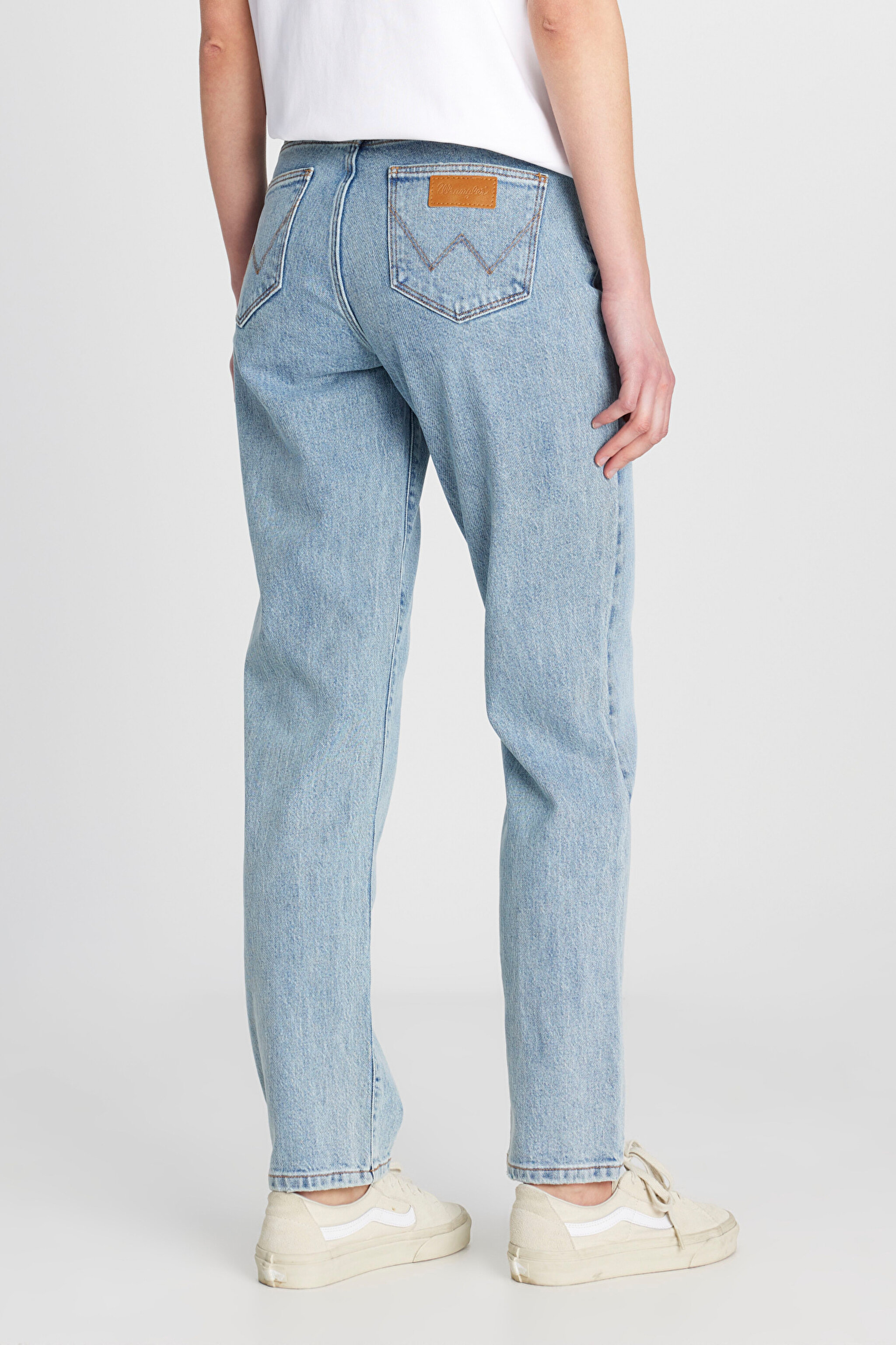 Straight Fit Düz Kesim Normal Bel Mavi Pamuklu Esnek Denim Jean Pantolon - Light Indigo-W26R00007319 (görsel 4)