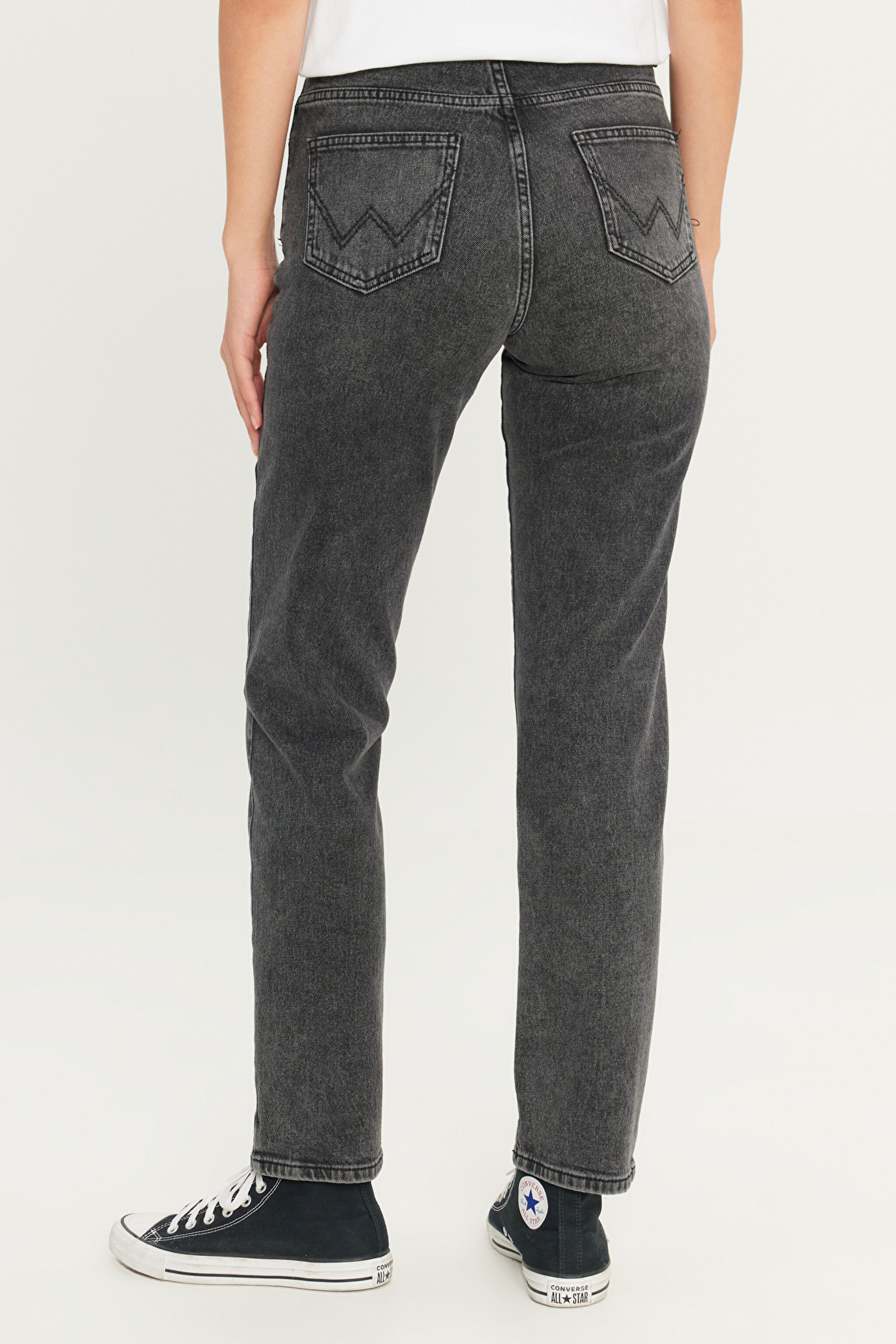 Straight Fit Düz Kesim Normal Bel Koyu Antrasit Esnek Jean Denim Pantolon - Dark Anthracite-W26R009050 (görsel 4)