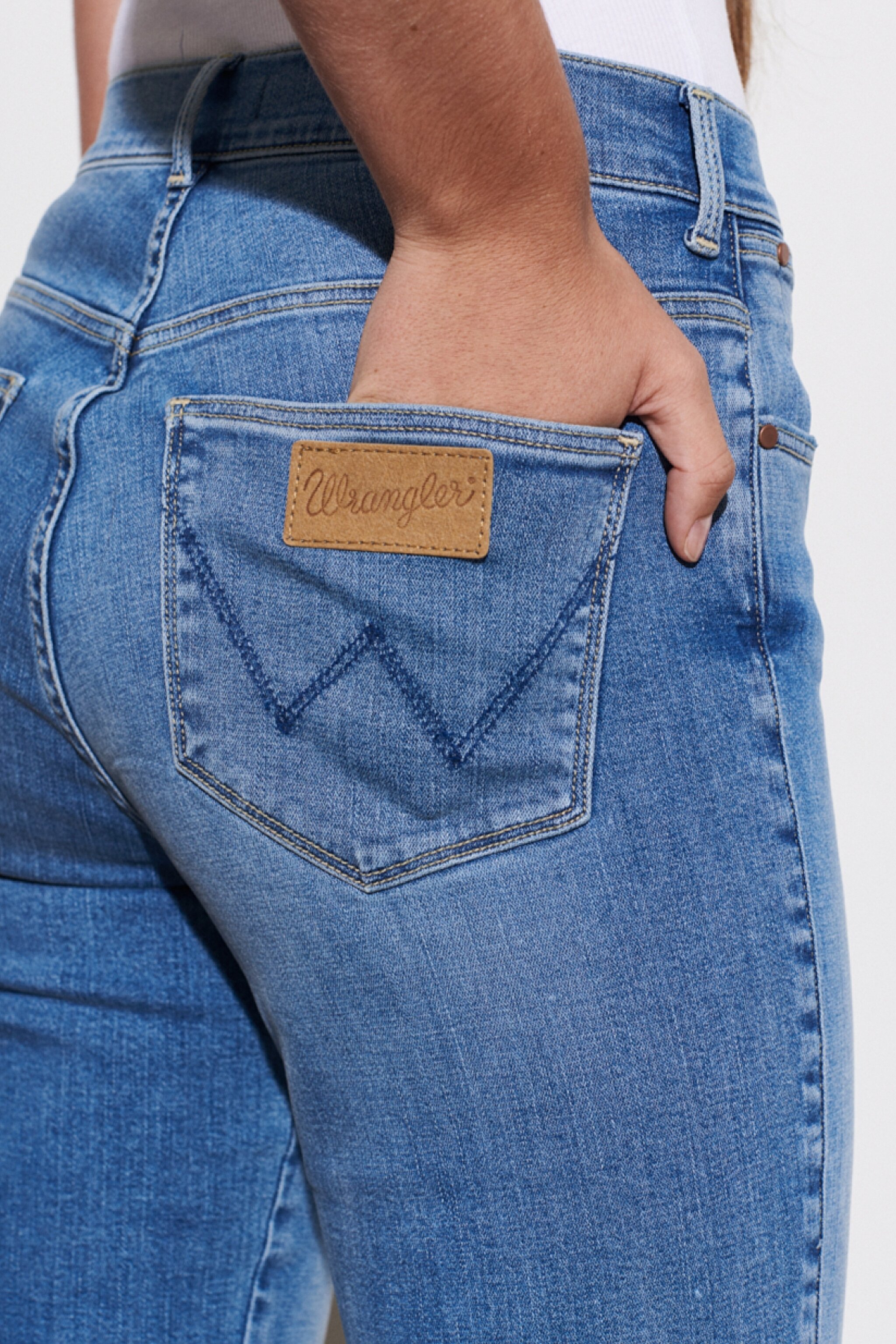Straight Fit Yüksek Bel Düz Paça Esnek Jean Kot Pantolon - River-W26R4741G (görsel 5)