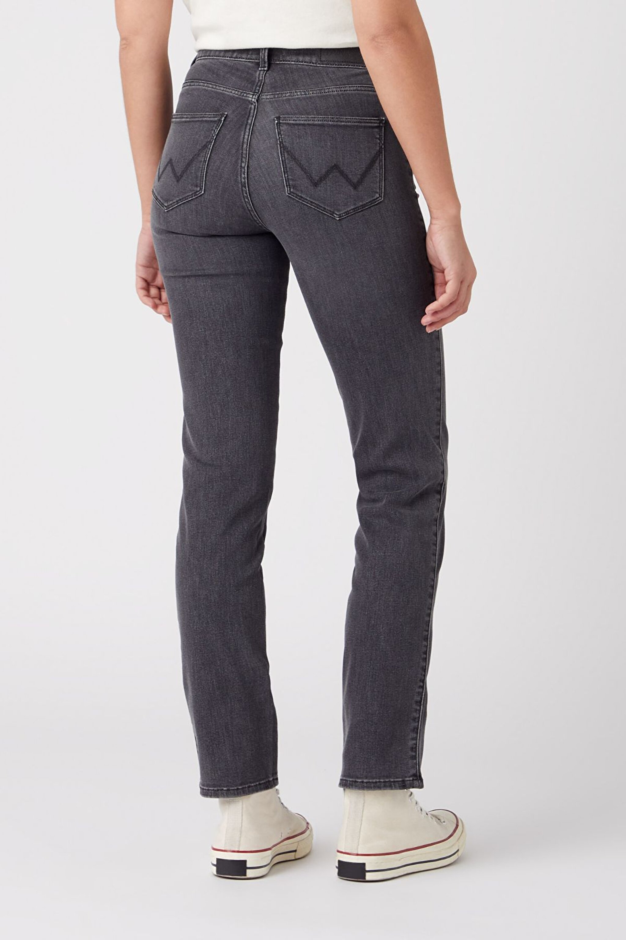 Straight Fit Yüksek Bel Düz Paça Esnek Jean Kot Pantolon - Driveway-W26R95W11 (görsel 3)