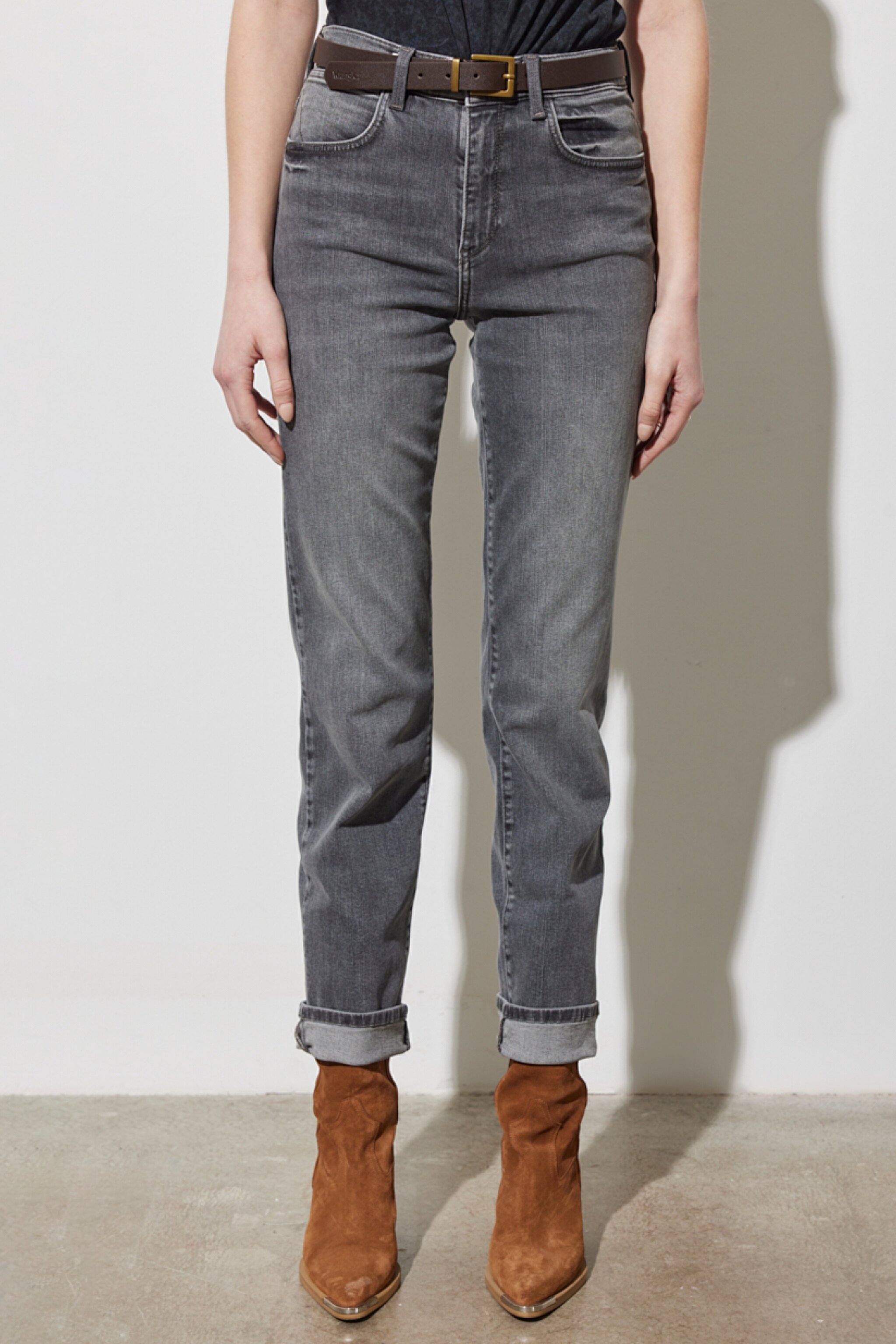 Straight Fit Düz Kesim Yüksek Bel  Esnek Jean Kot Pantolon