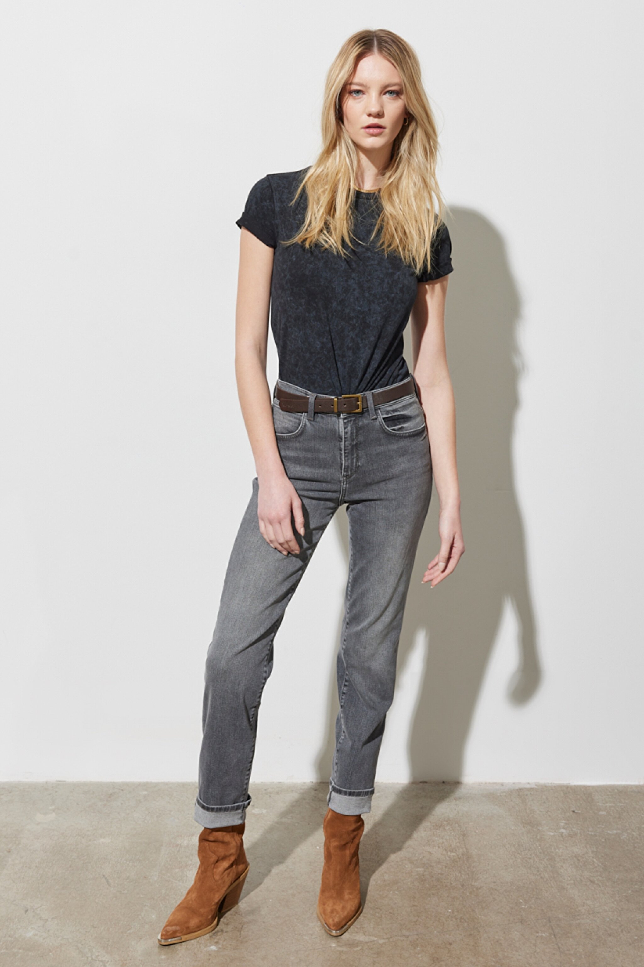 Straight Fit Düz Kesim Yüksek Bel  Esnek Jean Kot Pantolon - Vader-W26RCZ35Y (görsel 2)