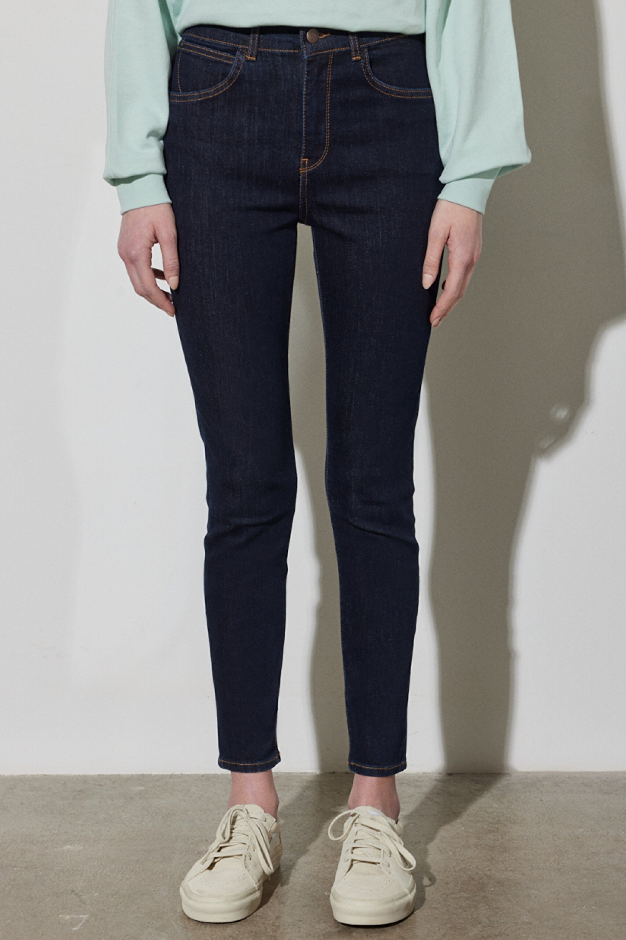High Rise Skinny Fit Dar Kesim Yüksek Bel Esnek Jean Kot Pantolon