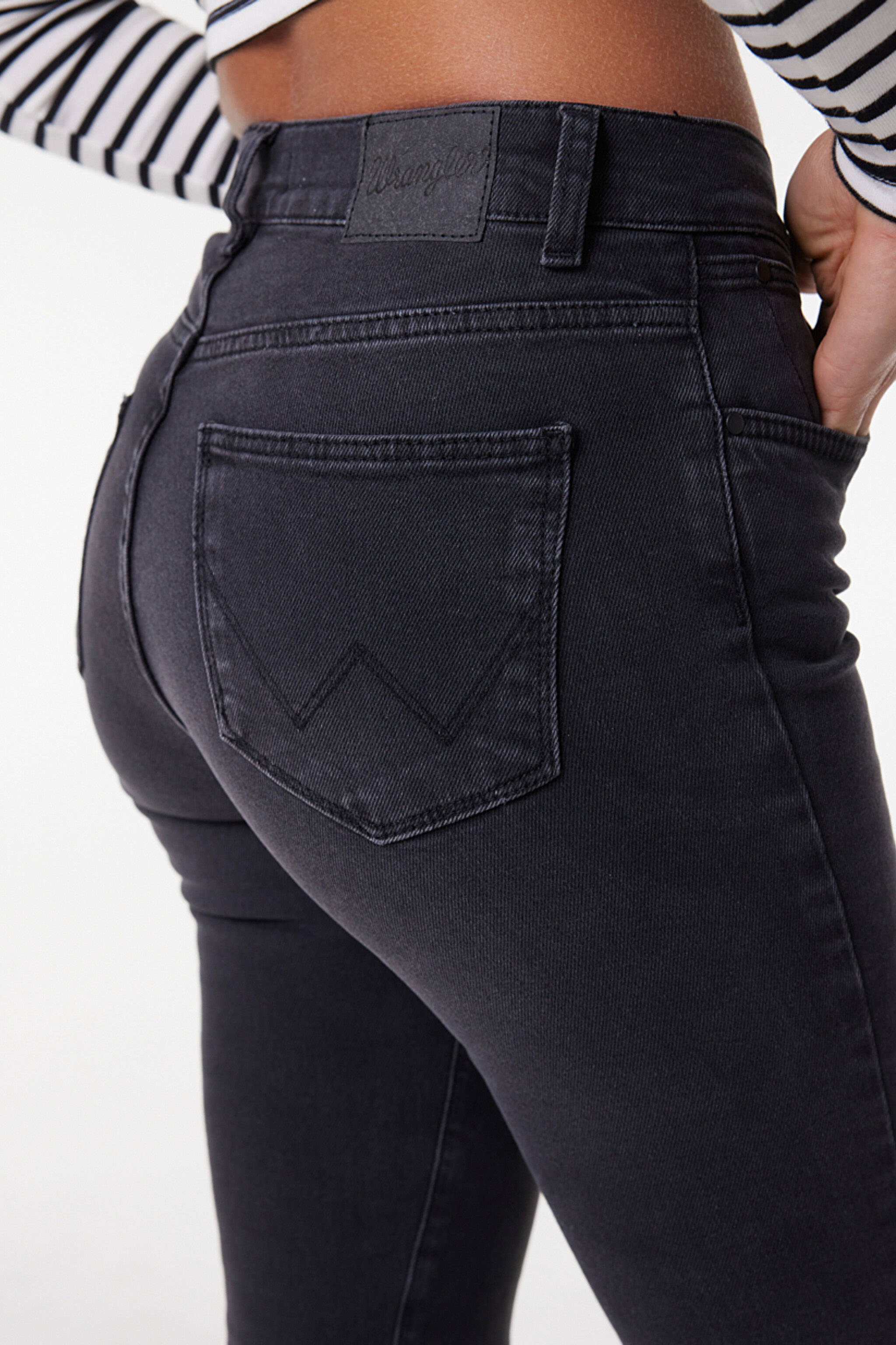Hige Rise Skinny Fit Dar Kesim Yüksek Bel Esnek Jean Kot Pantolon - Soft Nights-W27H01630B (görsel 7)