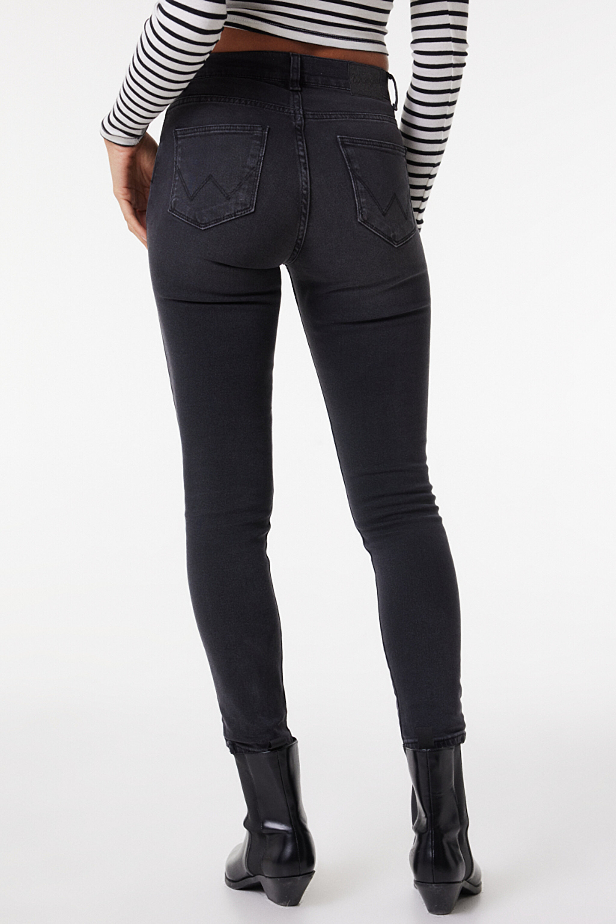 Hige Rise Skinny Fit Dar Kesim Yüksek Bel Esnek Jean Kot Pantolon - Soft Nights-W27H01630B (görsel 8)