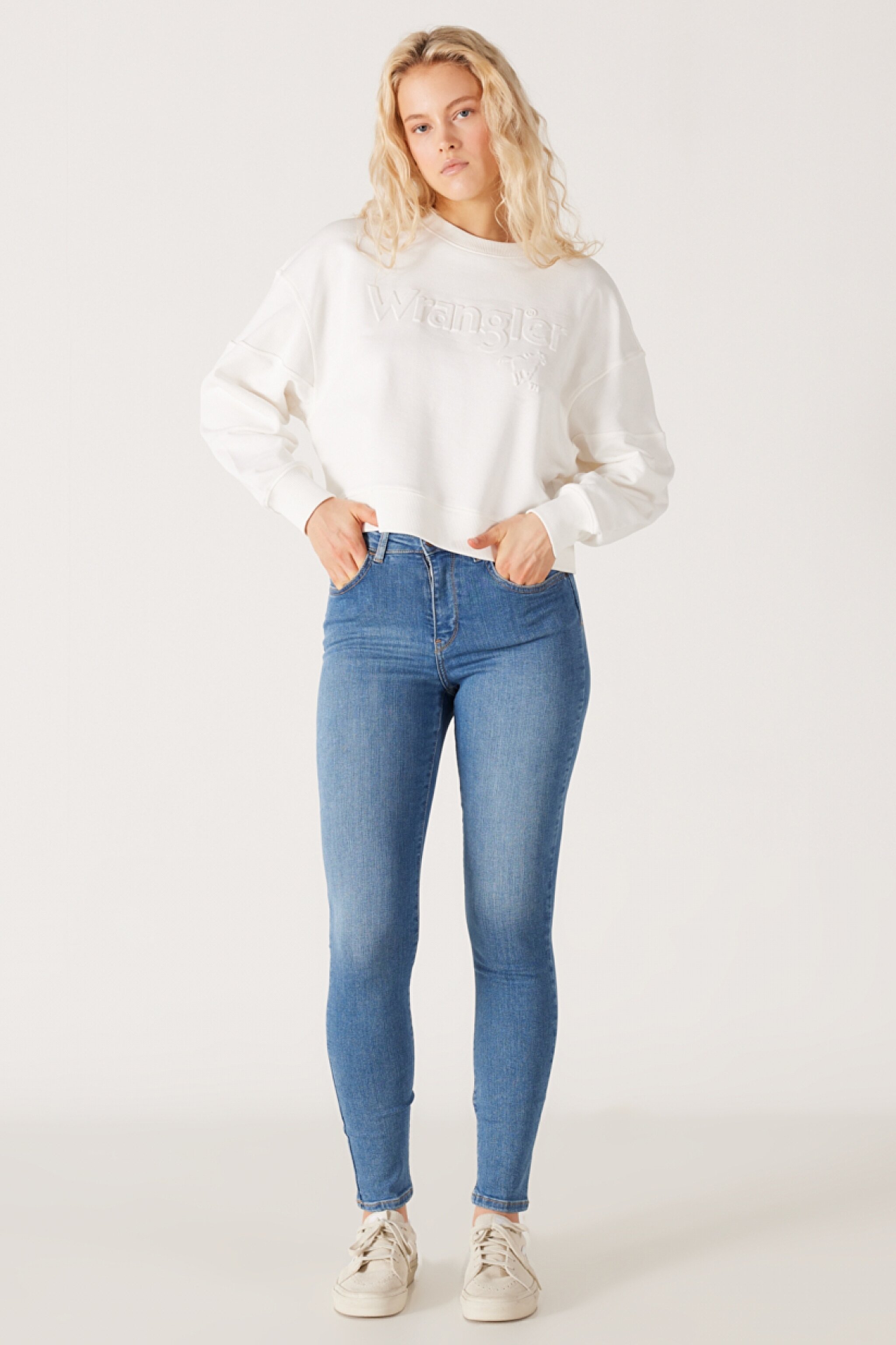 High Rise Skinny Fit Dar Kesim Yüksek Bel Açık Mavi Esnek Jean Kot Pantolon - Light Blue-W27H017404 (görsel 2)
