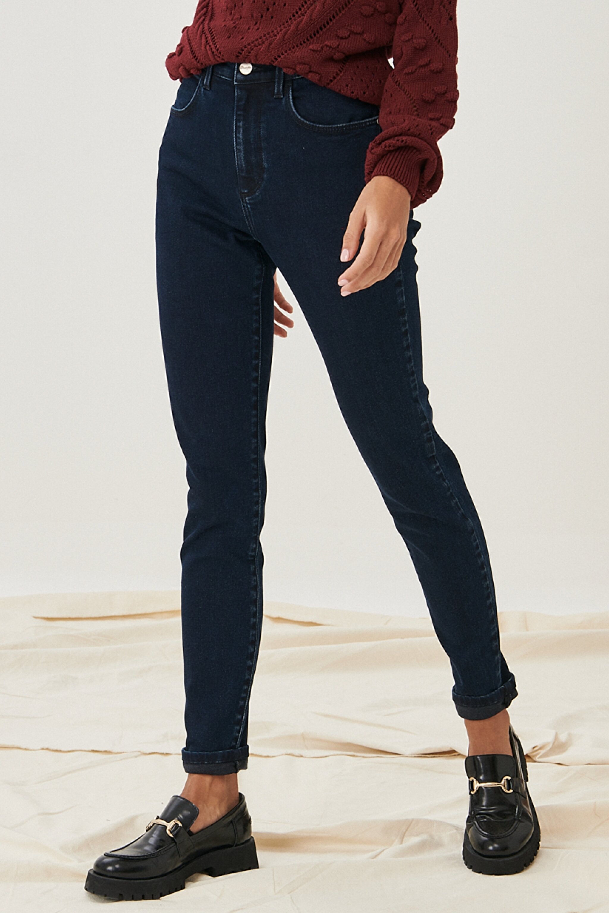 High Rise Skinny Fit Denim Esnek Yüksek Bel Jean Kot Pantolon