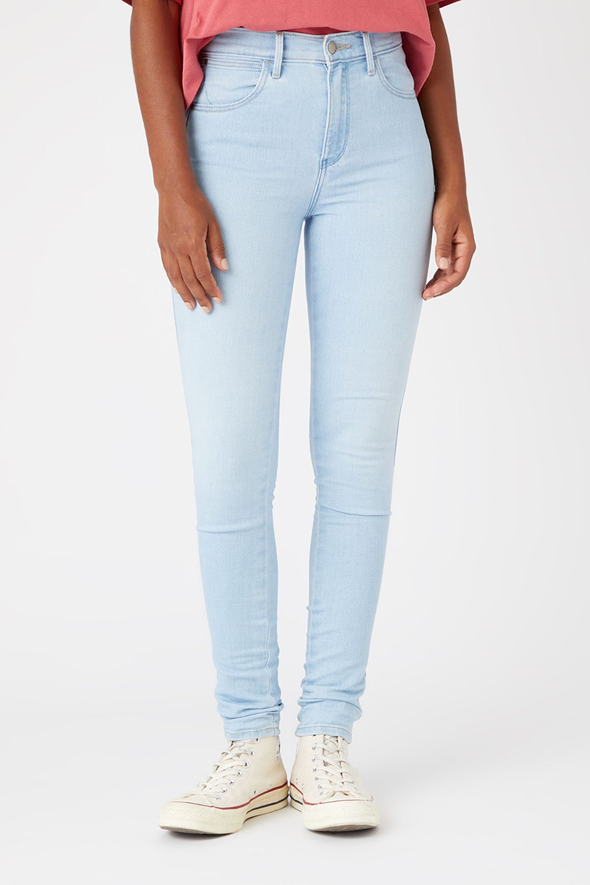 High Rise Skinny Fit Denim Esnek Yüksek Bel Jean Kot Pantolon - Soft Blue-W27HZI44B