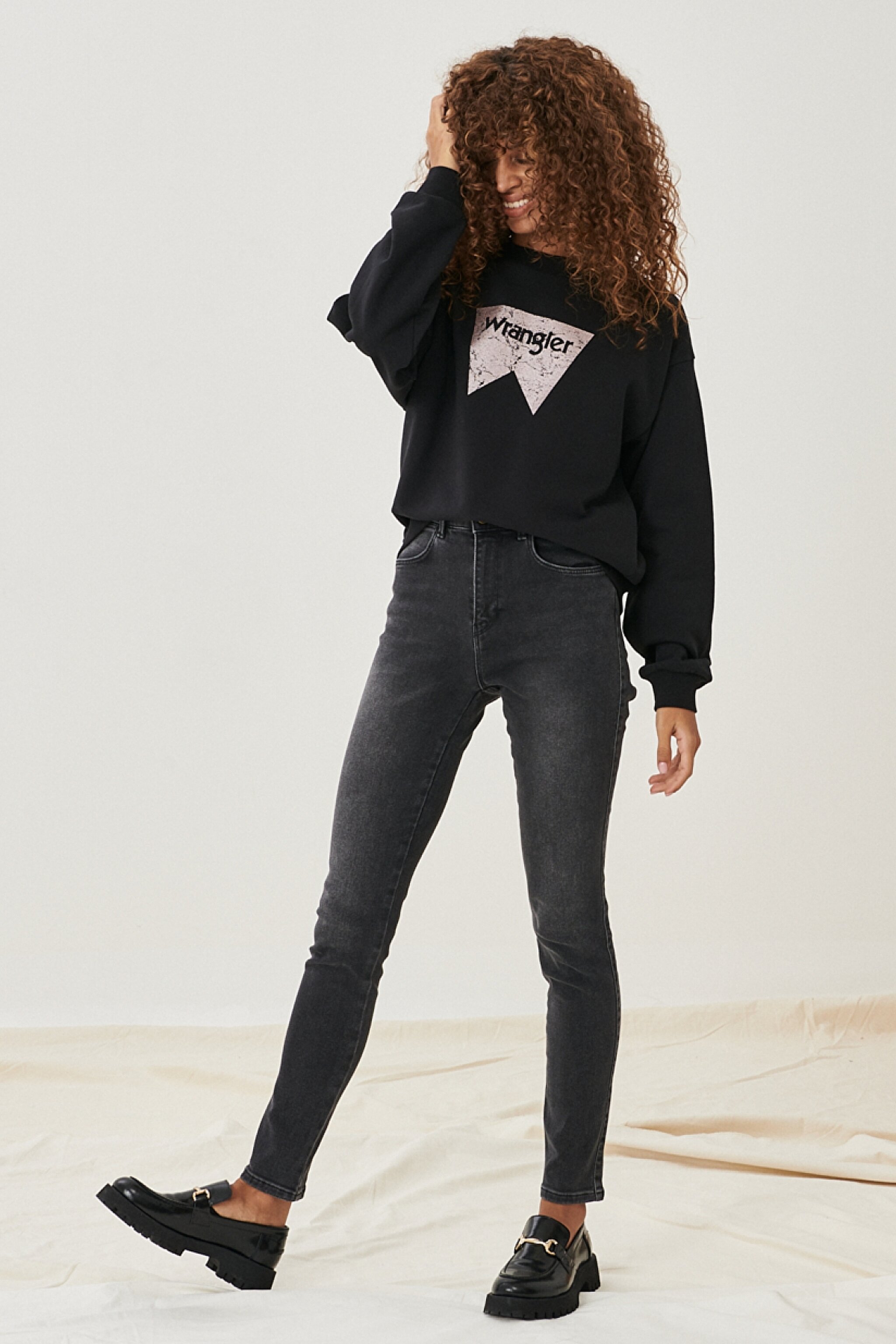 High Rise Skinny Fit Denim Esnek Yüksek Bel Jean Kot Pantolon - Anthracite-W27HZJ29K (görsel 3)