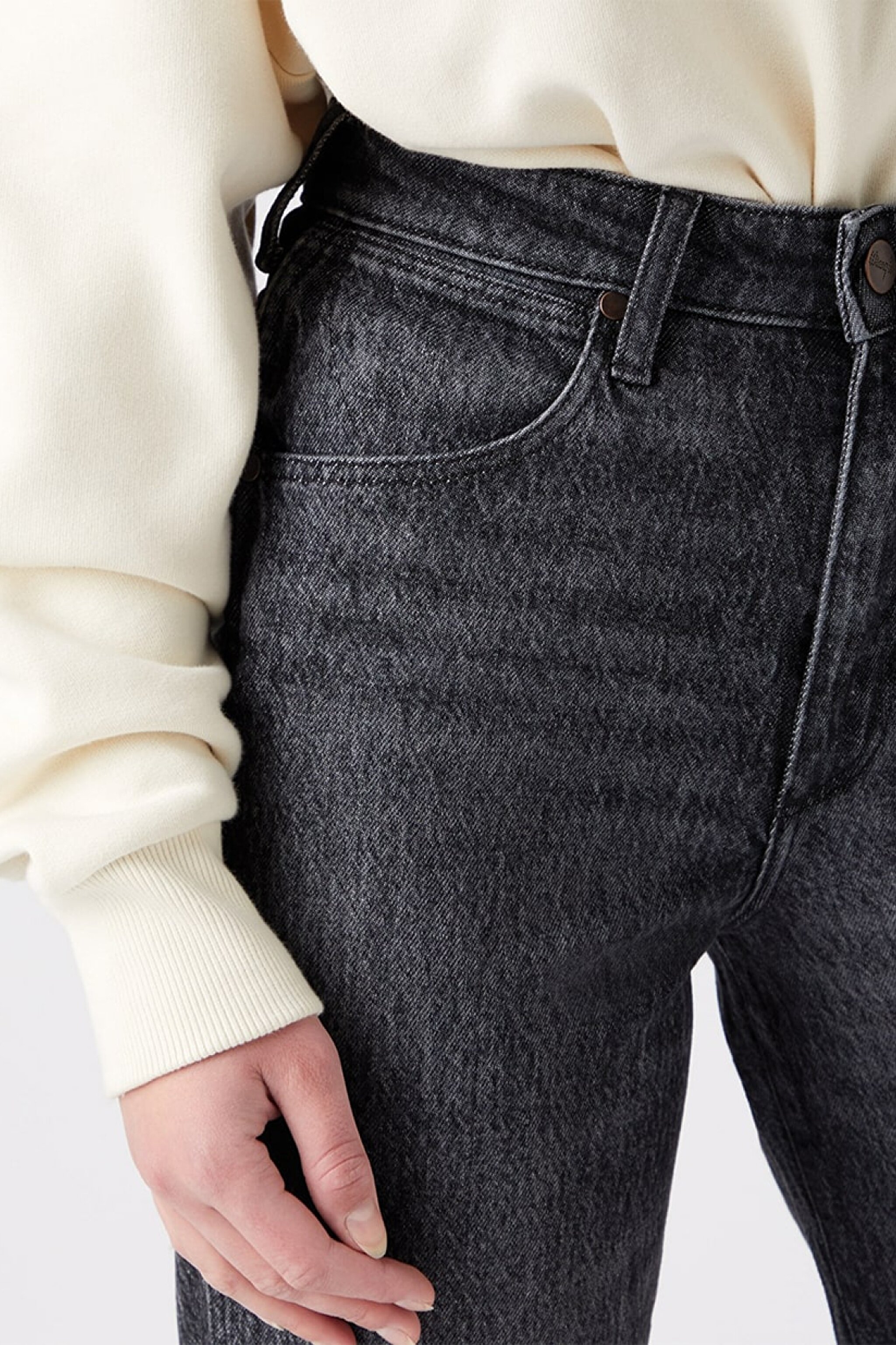 Mom Fit Denim Yüksek Bel Jean Kot Pantolon - Granite-W27M41341 (görsel 4)