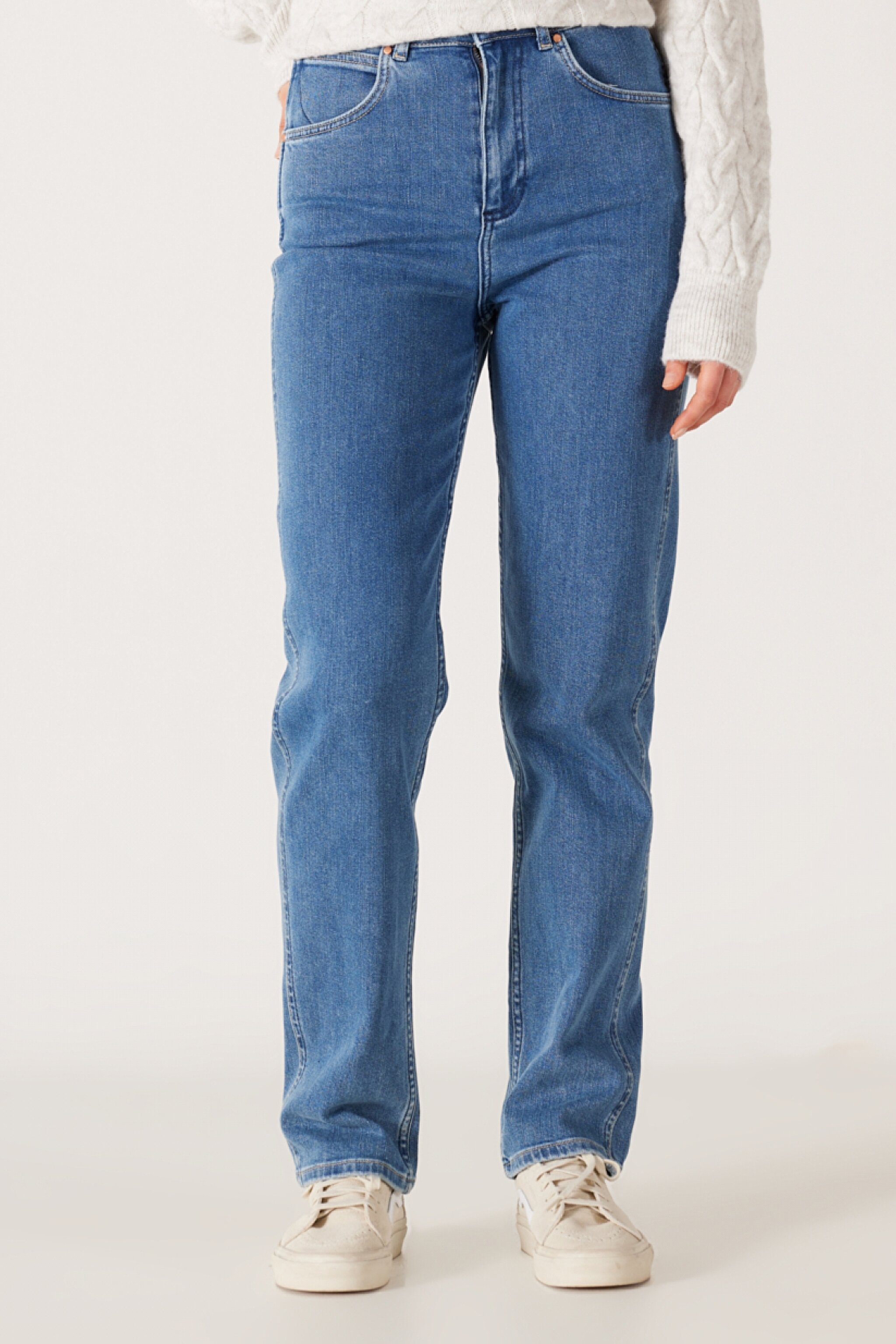 Mom Regular Fit Normal Kesim Yüksek Bel Açık Mavi Esnek Jean Kot Pantolon