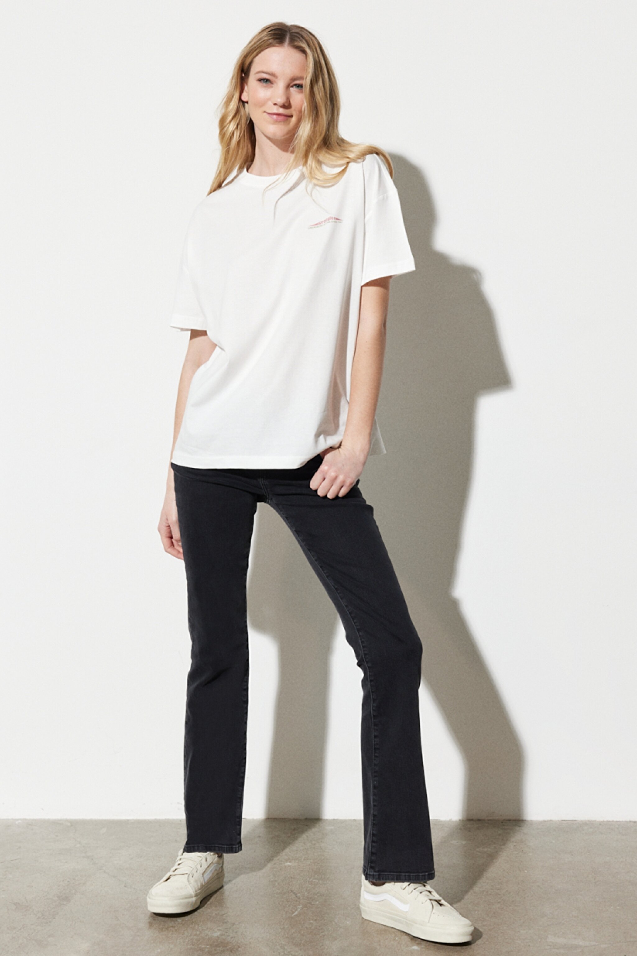 Bootcut Fit Normal Bel Bol Paça Esnek Jean Kot Pantolon - Griffin-W28BCZ36C (görsel 2)