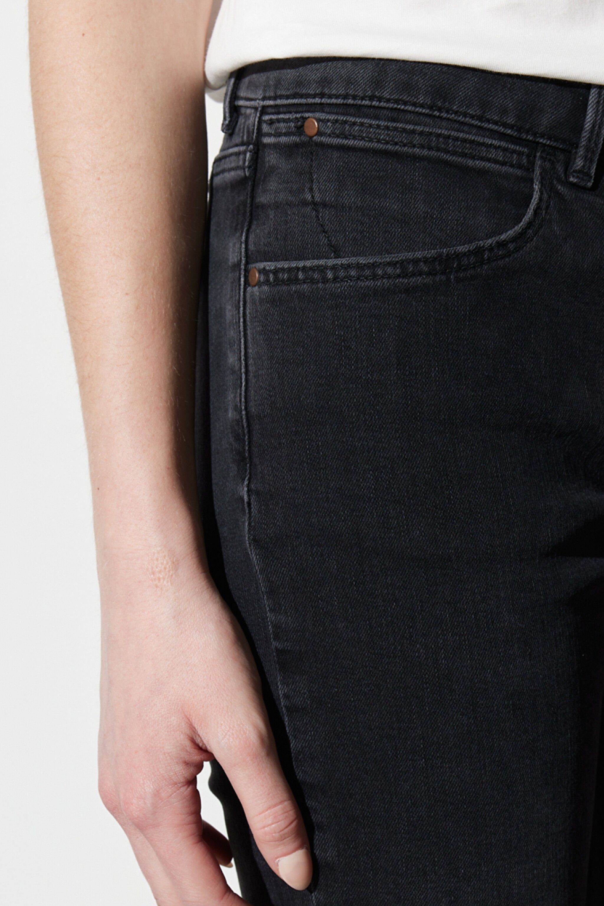 Bootcut Fit Normal Bel Bol Paça Esnek Jean Kot Pantolon - Griffin-W28BCZ36C (görsel 6)