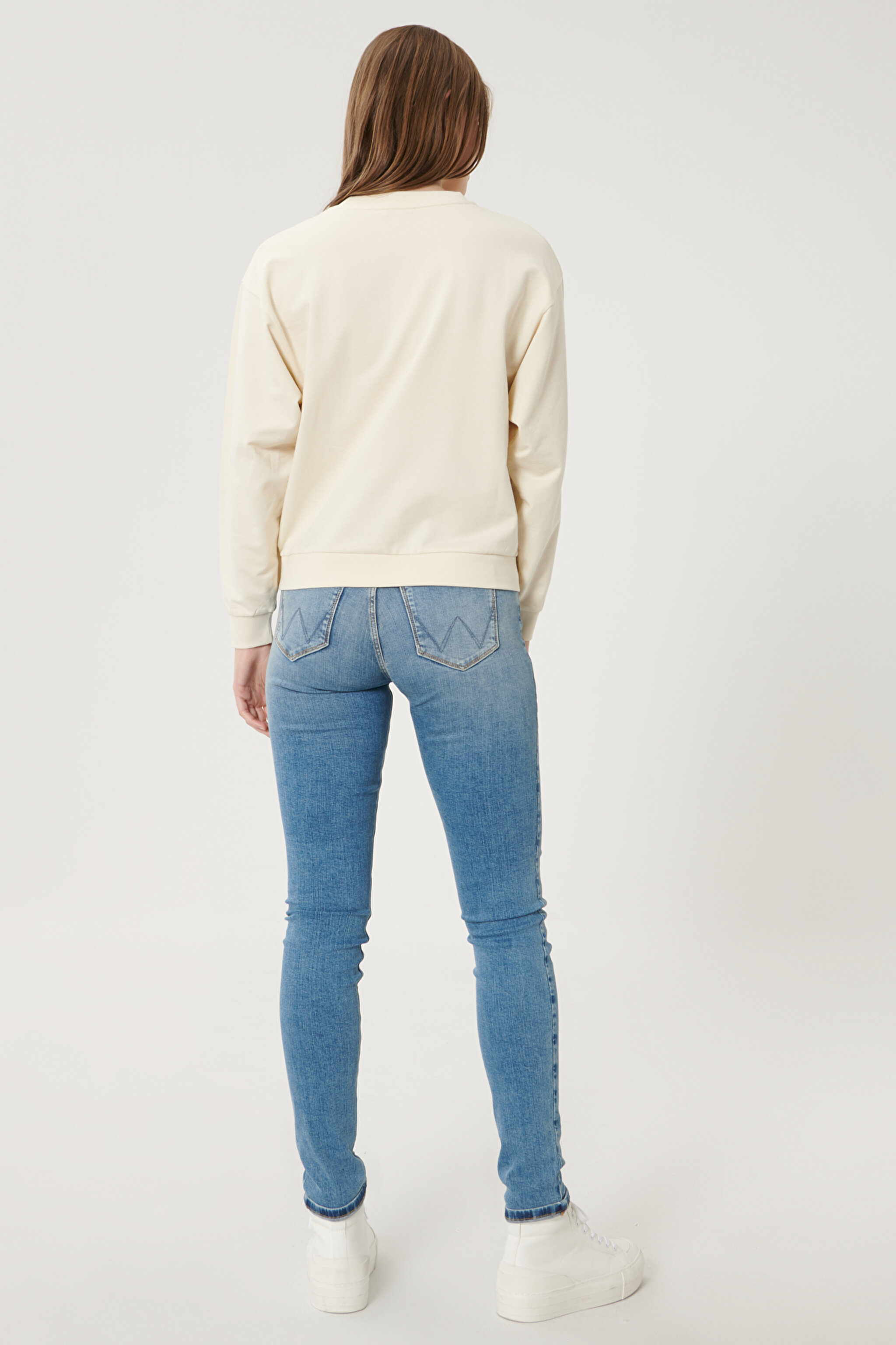 Skinny Fit Denim Esnek Jean Kot Pantolon - Light Blue-W28KZM29B (görsel 4)