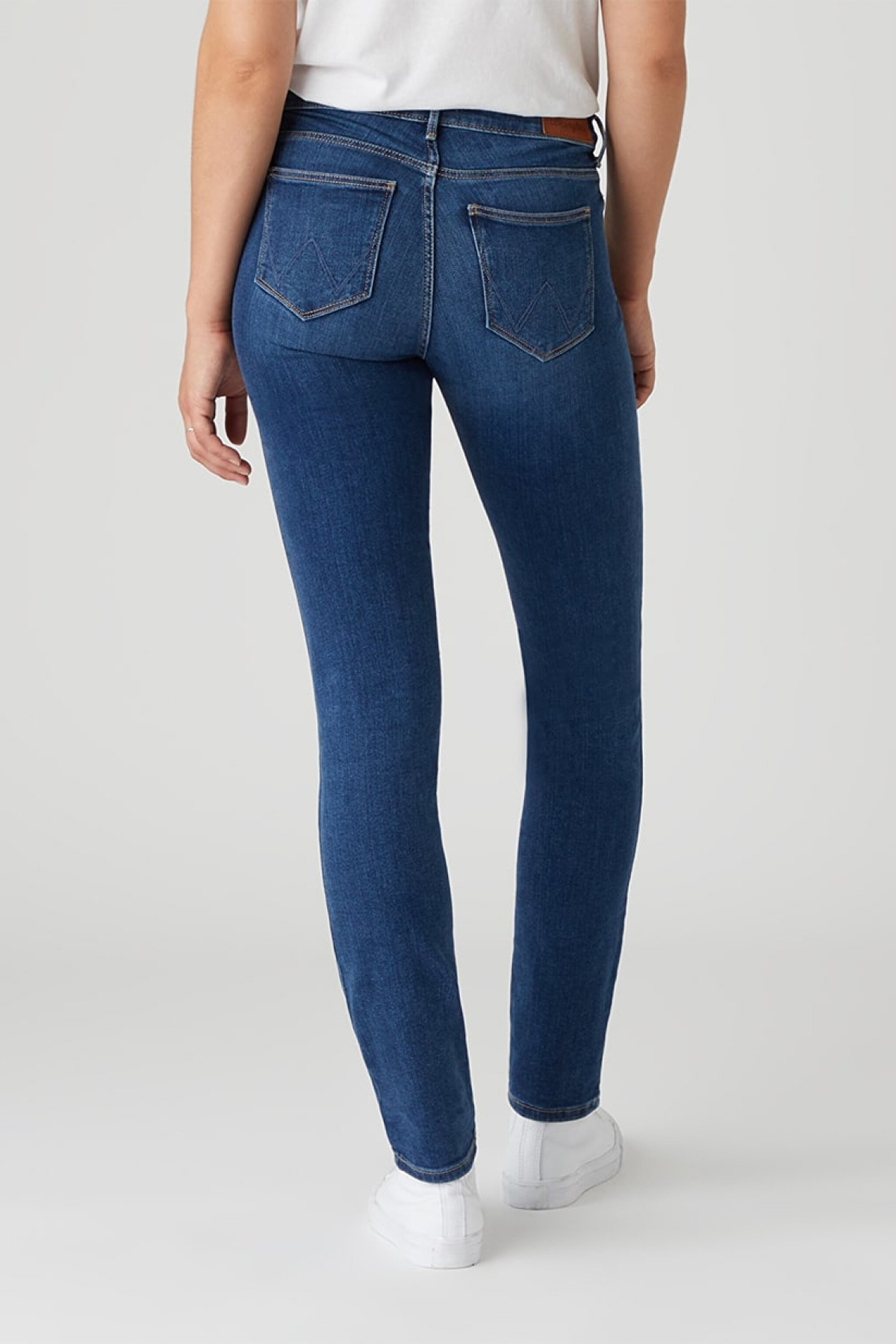 Slim Fit Dar Kesim Denim Esnek Jean Kot Pantolon - Dark Blue-W28LX785U (görsel 3)