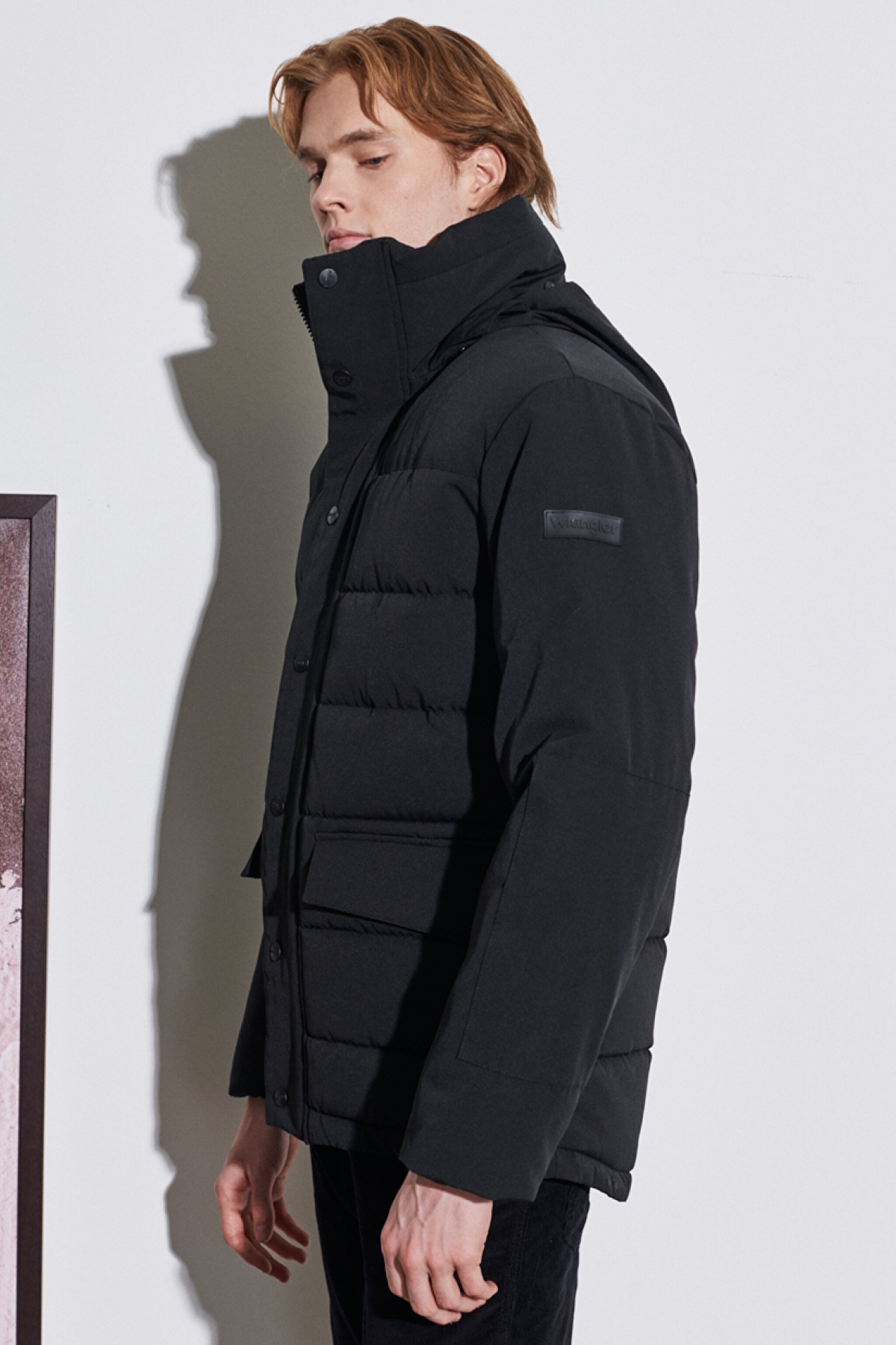 Regular Fit Normal Kesim Kapüşonlu Tam Fermuarlı Siyah Şişme Mont - Black-W2B2WW100 (görsel 3)