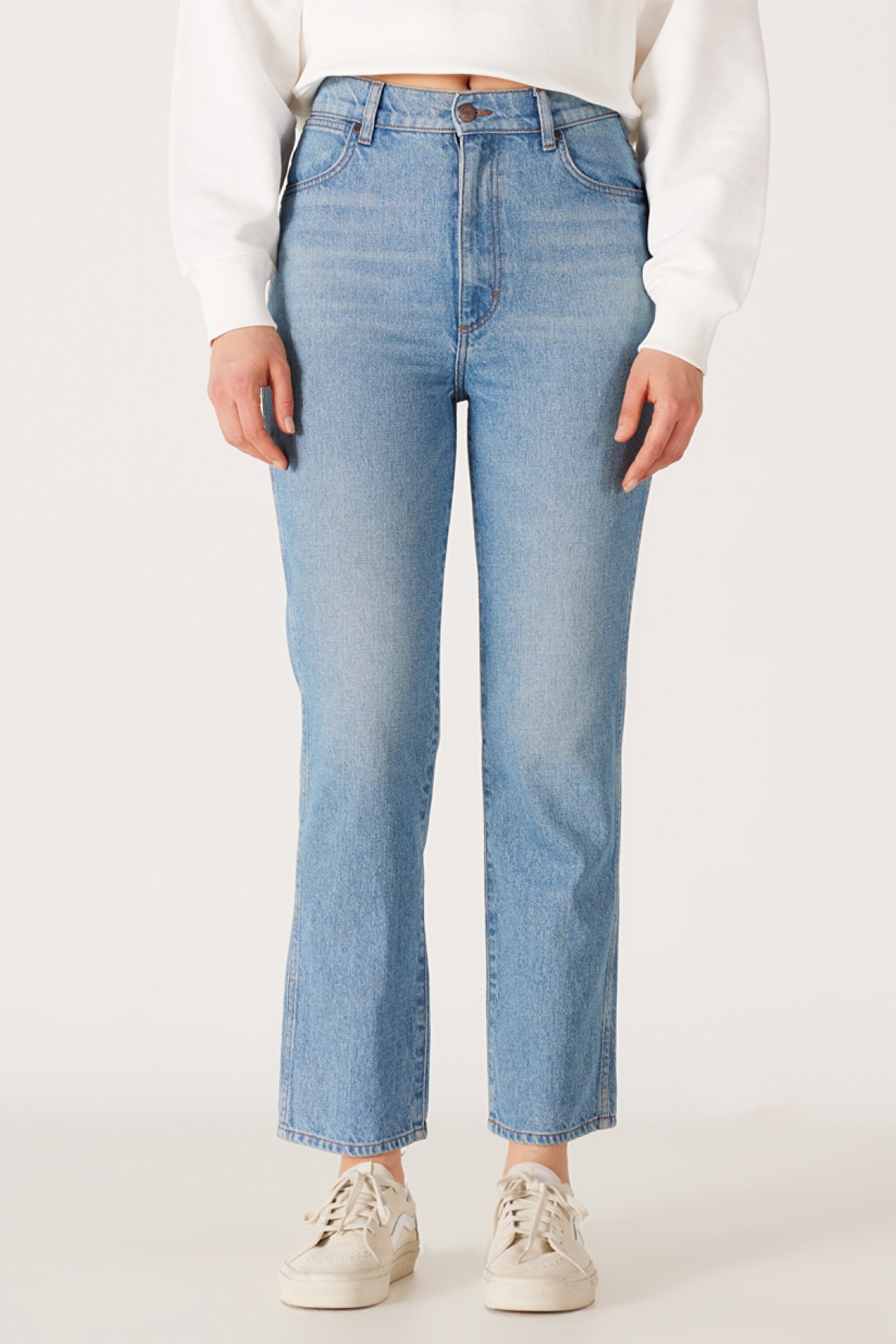Regular Fit Normal Kesim Yüksek Bel Açık Mavi Esnek Wild West Jean Kot Pantolon - Light Blue-W2H2007404