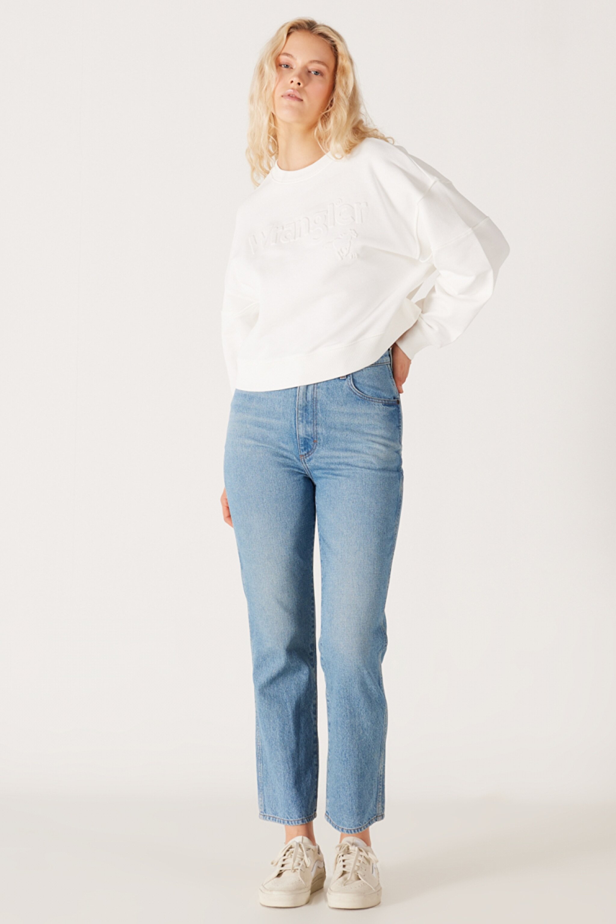 Regular Fit Normal Kesim Yüksek Bel Açık Mavi Esnek Wild West Jean Kot Pantolon - Light Blue-W2H2007404 (görsel 3)