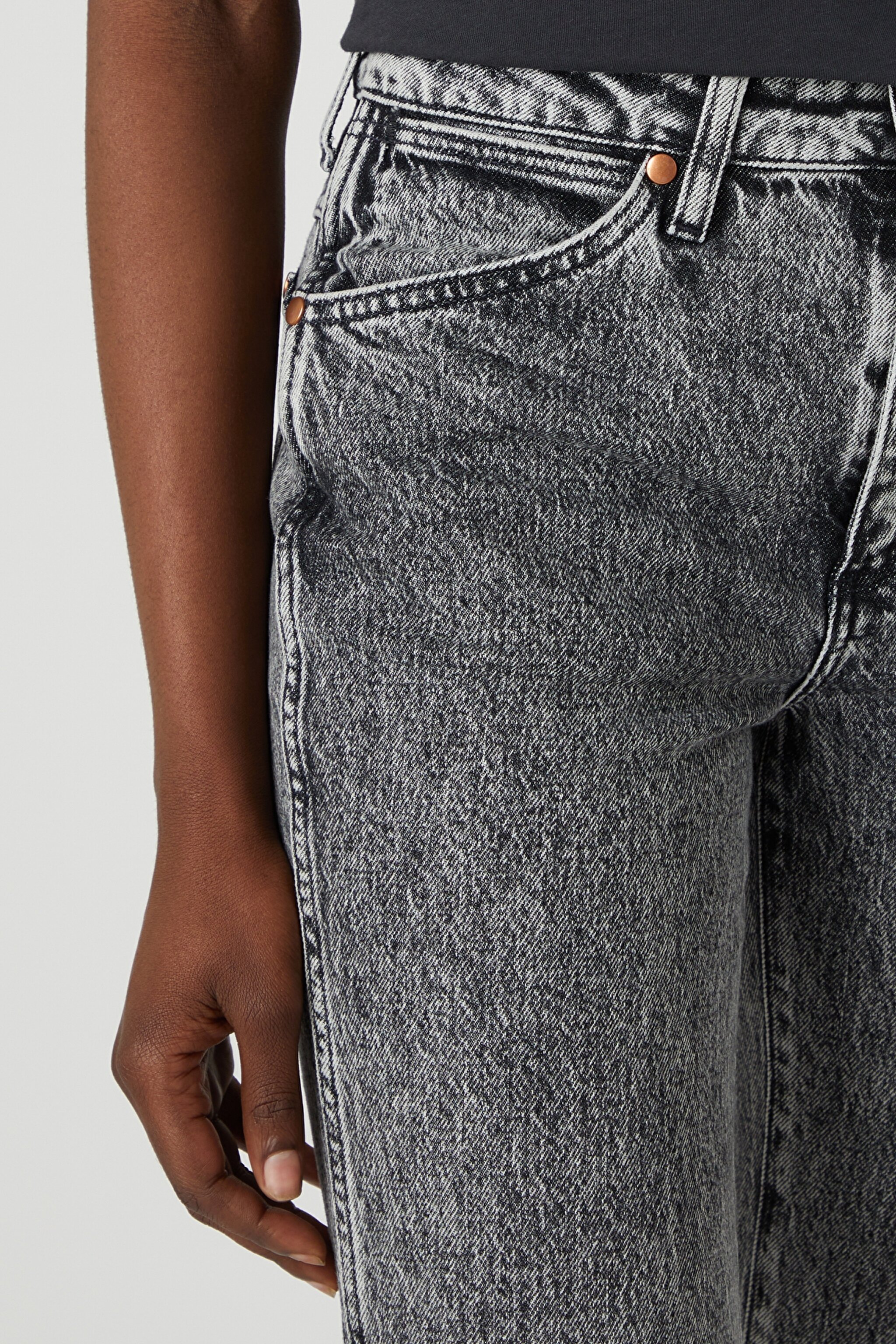 Wild West Fit Yüksek Bel Düz Paça Esnek Jean Kot Pantolon - Tornado-W2H24132N (görsel 3)