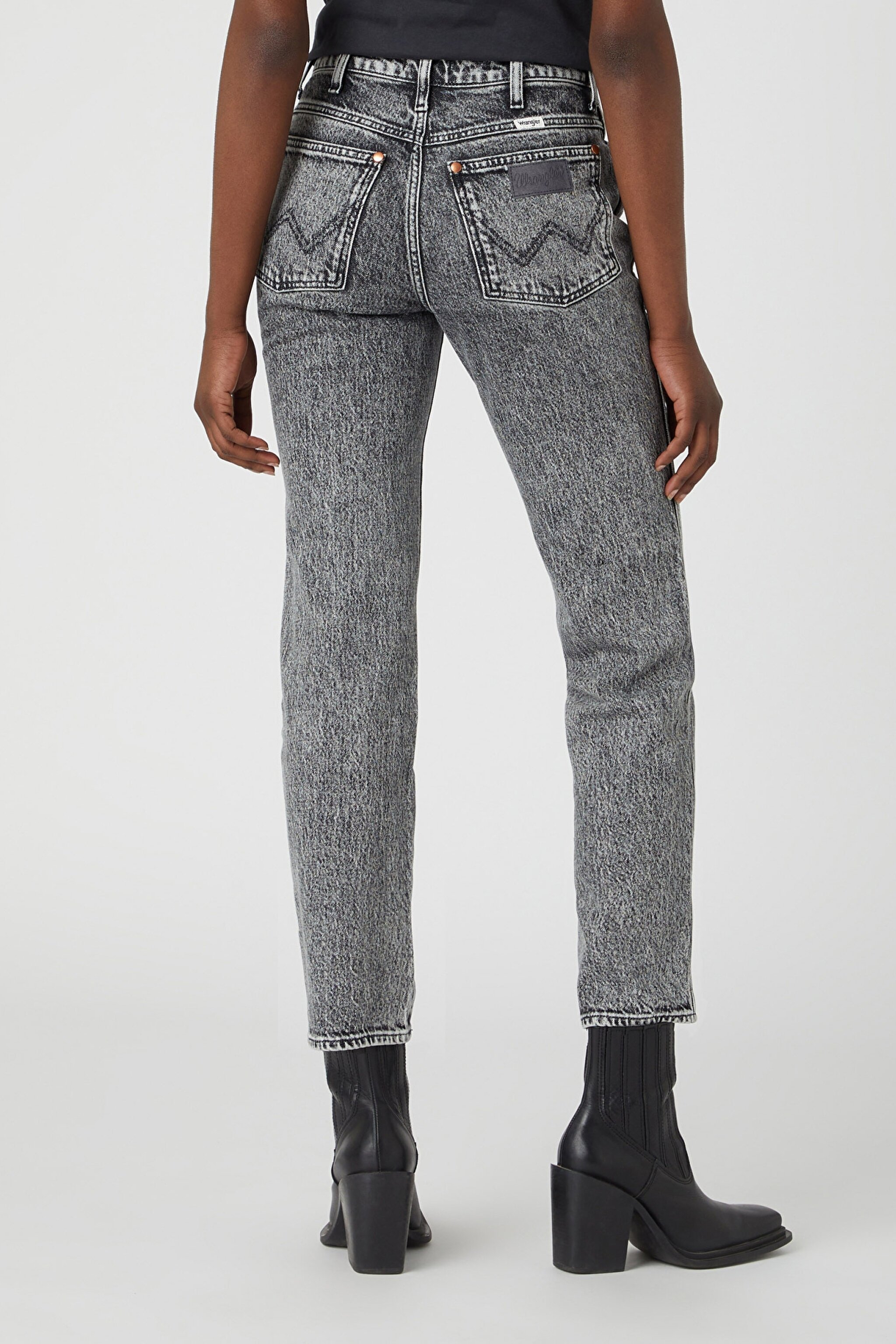 Wild West Fit Yüksek Bel Düz Paça Esnek Jean Kot Pantolon - Tornado-W2H24132N (görsel 5)