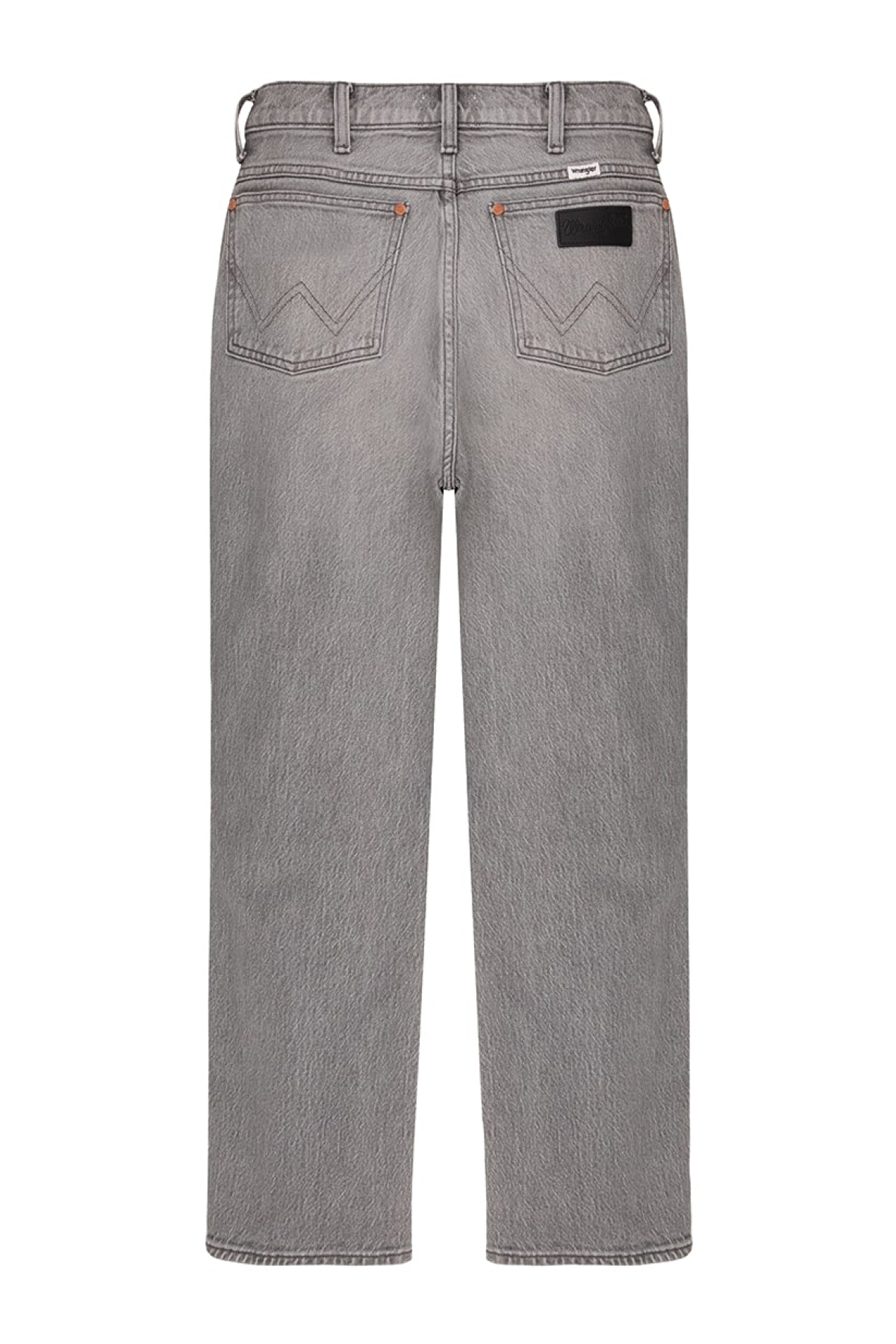 Wild West Straight %100 Pamuk Yüksek Bel Jean Pantolon - Cloud Grey-W2H24146E (görsel 7)