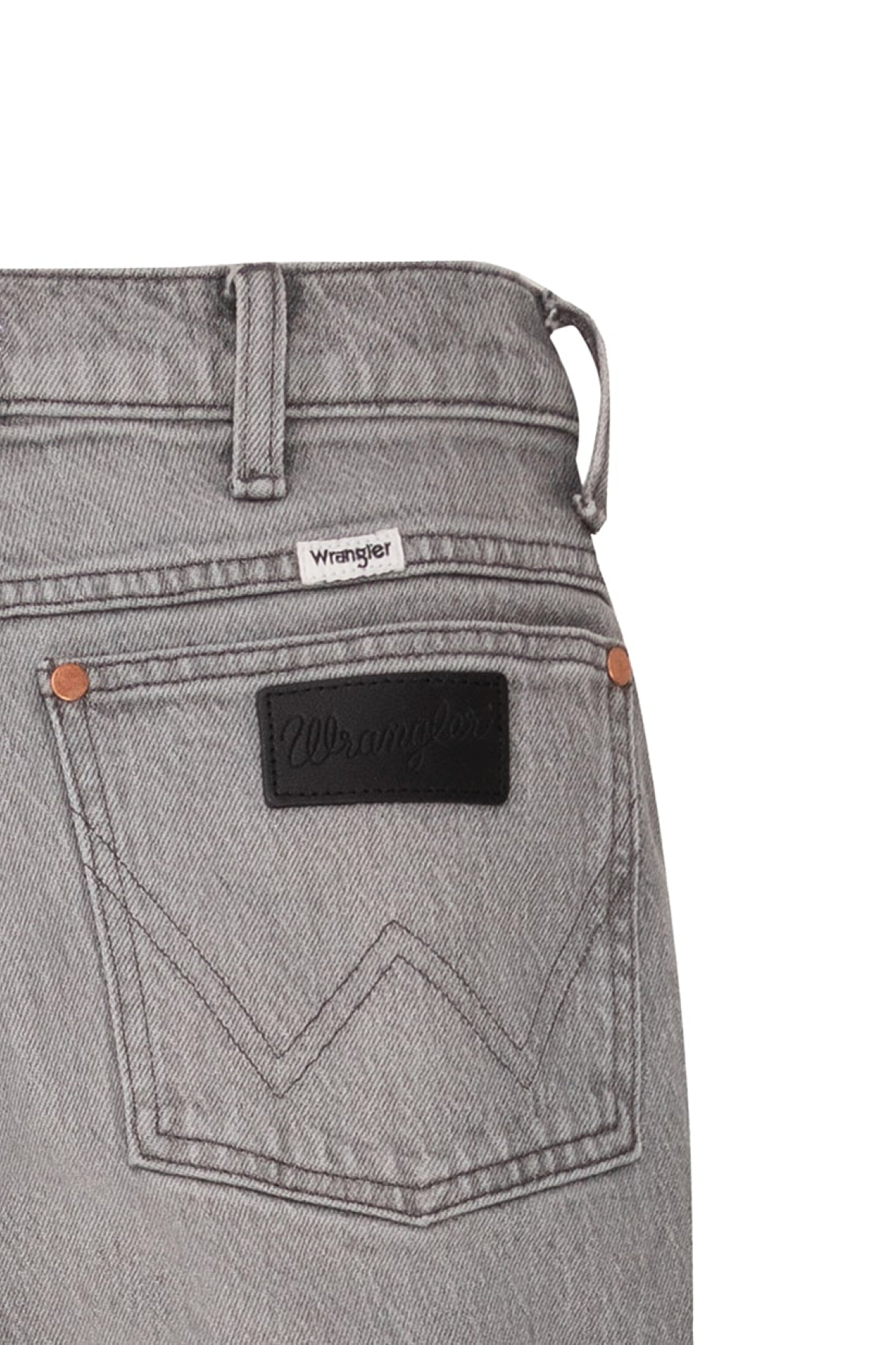 Wild West Straight %100 Pamuk Yüksek Bel Jean Pantolon - Cloud Grey-W2H24146E (görsel 8)