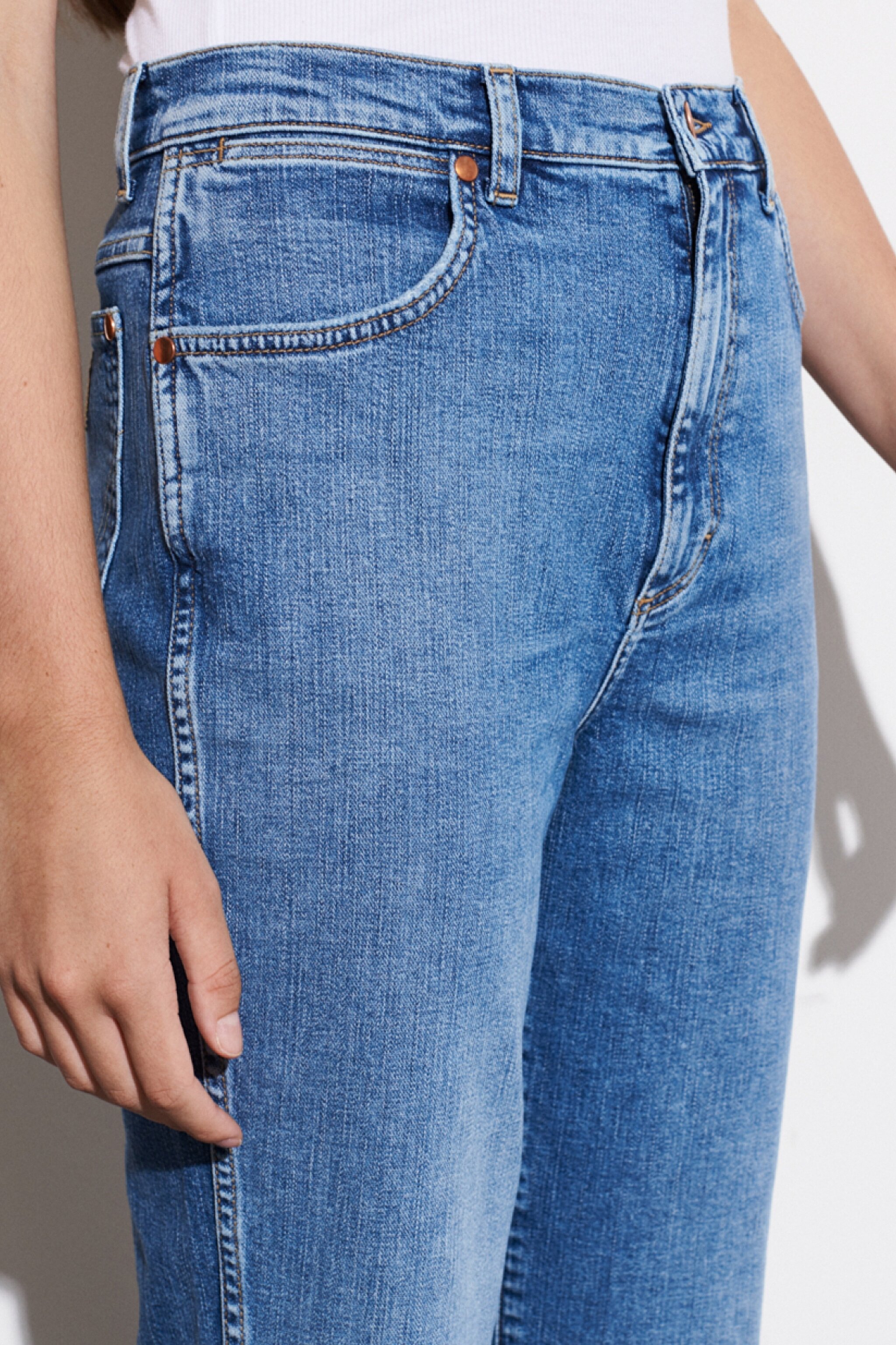 Wild West Fit Yüksek Bel Düz Paça Esnek Jean Kot Pantolon - Patty-W2H273Y27 (görsel 5)