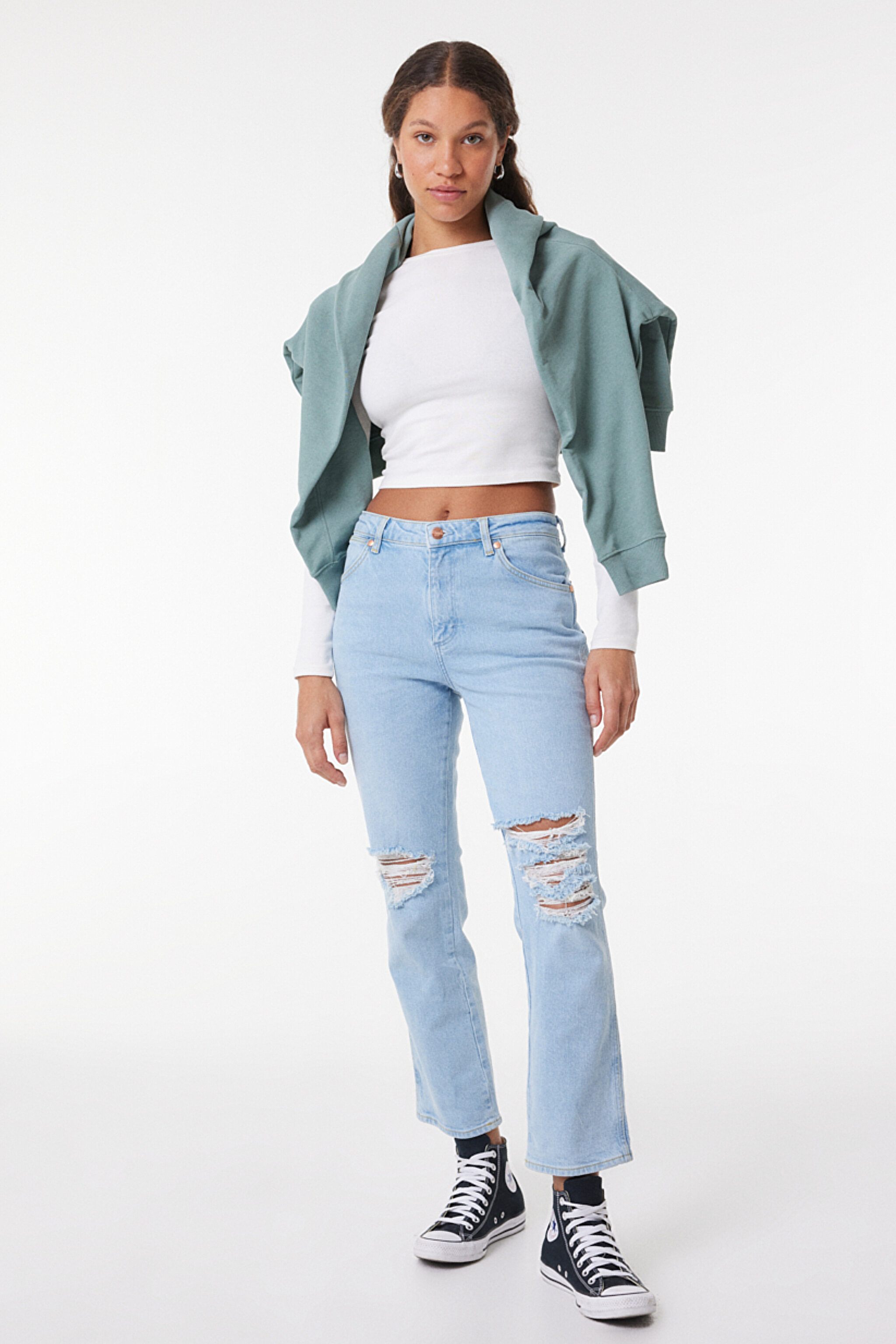 Wild West Straight Fit Düz Kesim Yüksek Bel Esnek Jean Kot Pantolon - Bad Intentions-W2H2DE32Y (görsel 3)