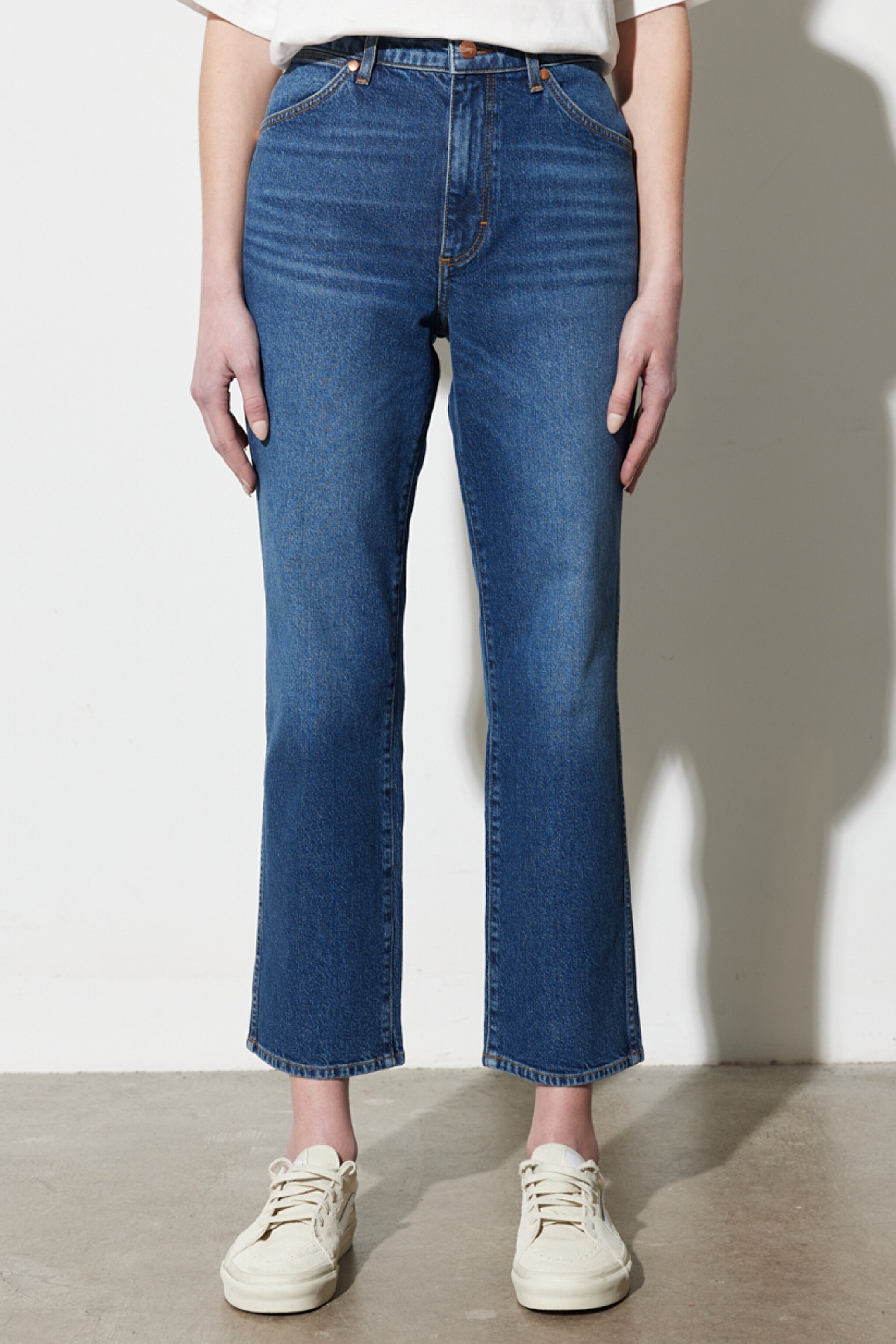 Wild West Straight Fit Düz Kesim %100 Pamuk Yüksek Bel Esnek Jean Kot Pantolon