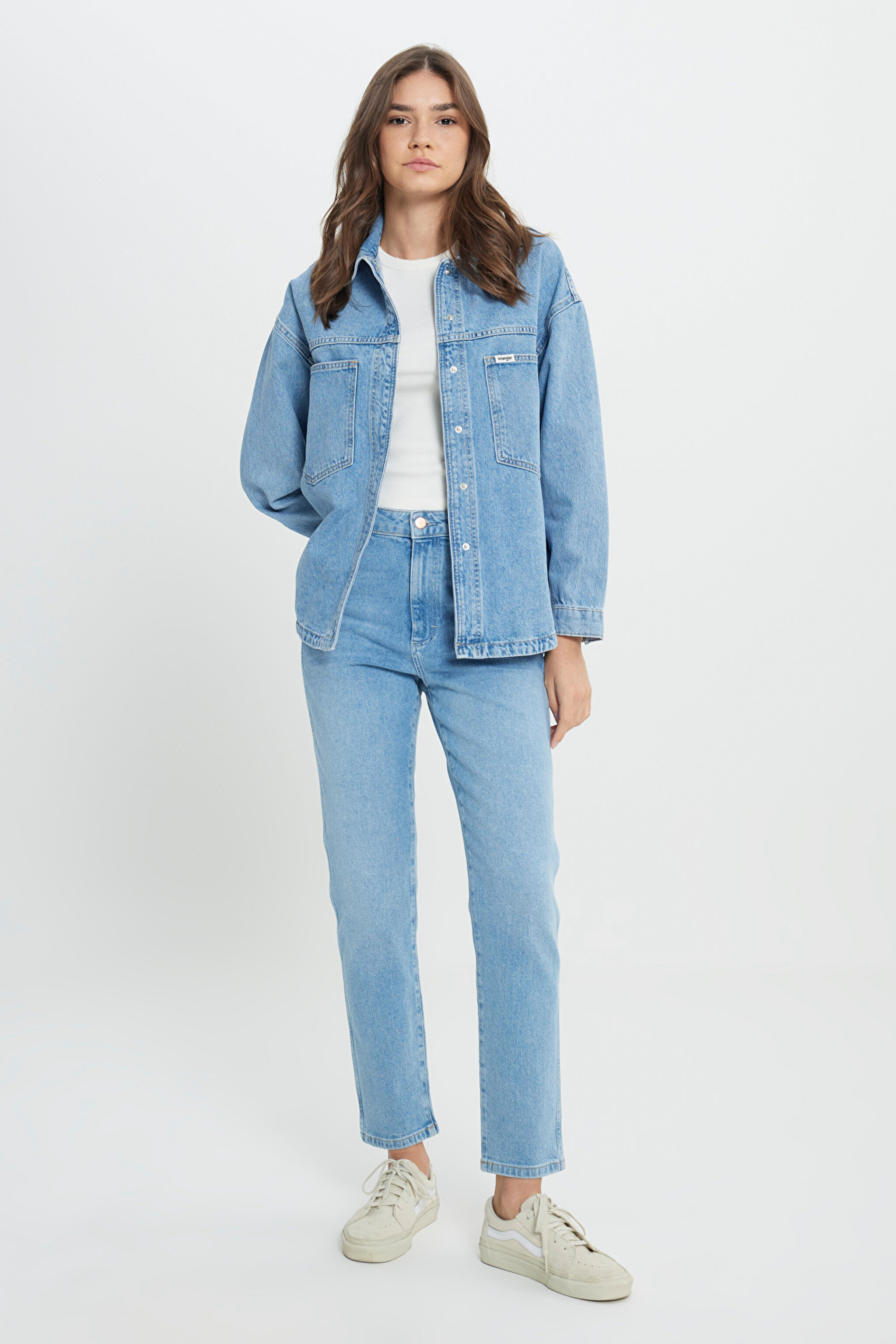 Slim Fit Dar Kesim Yüksek Bel Açık Mavi Esnek Walker Jean Kot Pantolon