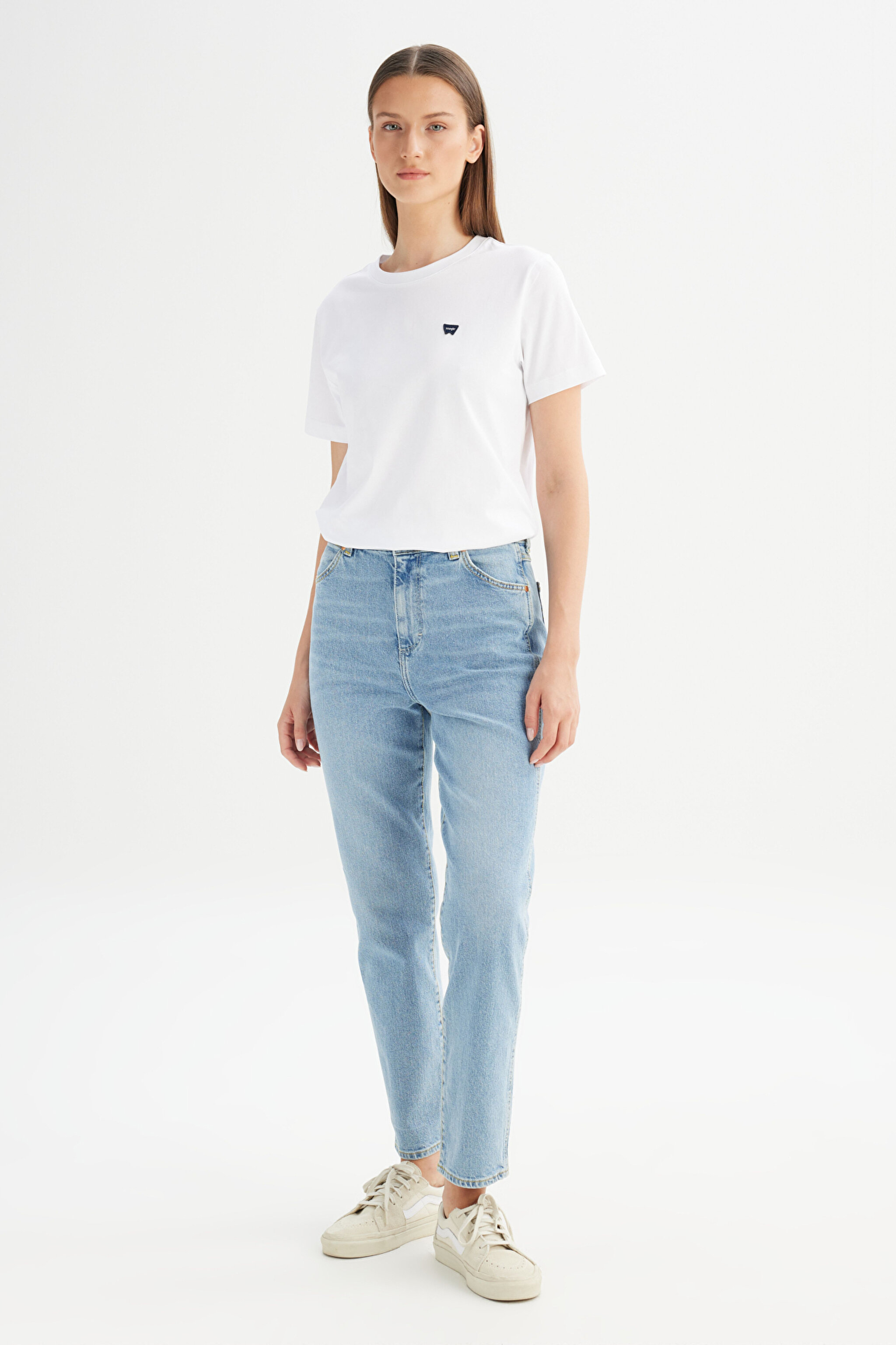 Slim Fit Dar Kesim Yüksek Bel Açık Mavi Esnek Walker Jean Kot Pantolon - Supertubes-W2HC3833O (görsel 3)