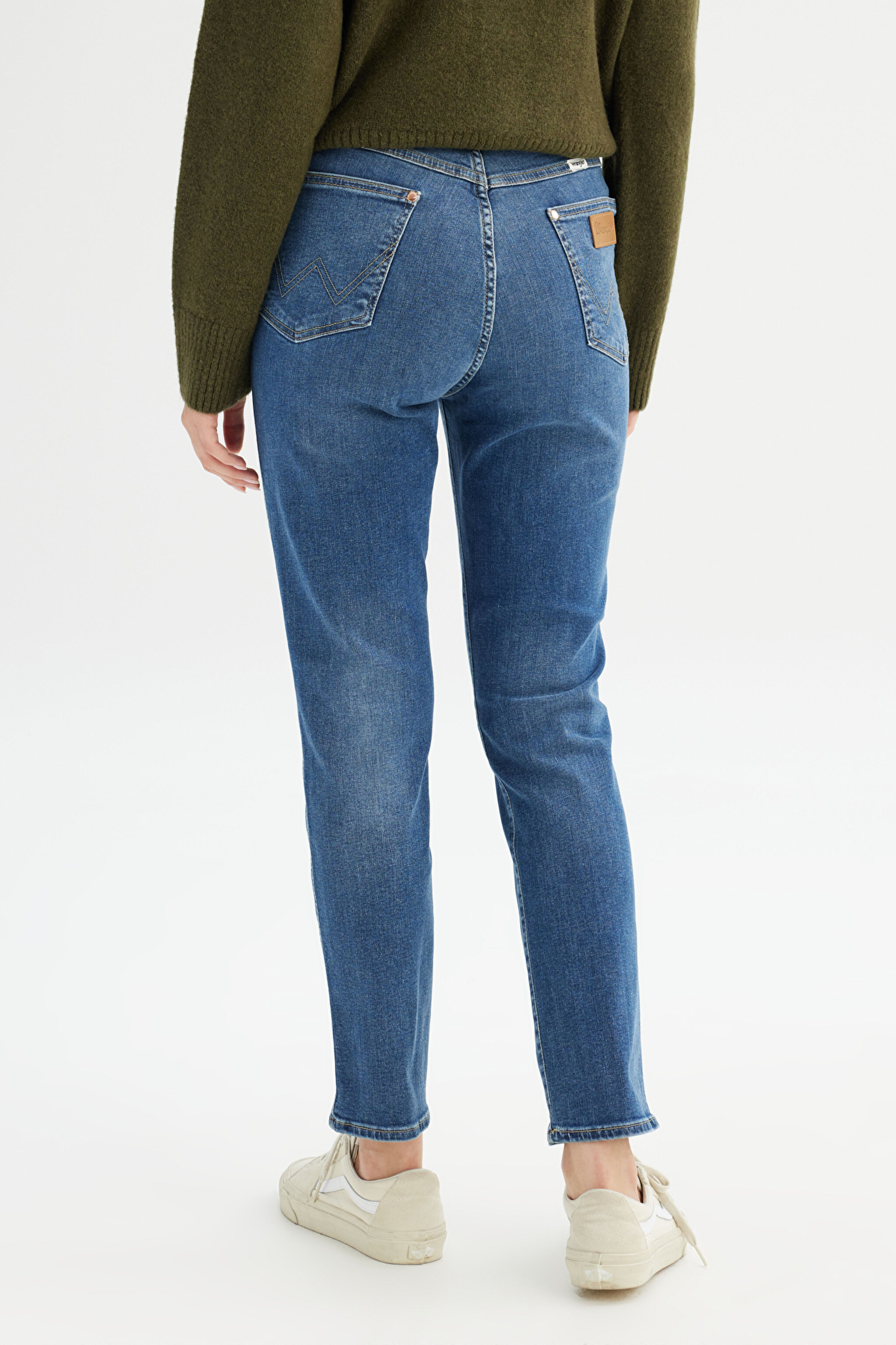 Slim Fit Dar Kesim Yüksek Bel Mavi Esnek Walker Jean Kot Pantolon - Hot In Here-W2HCMQ478 (görsel 5)