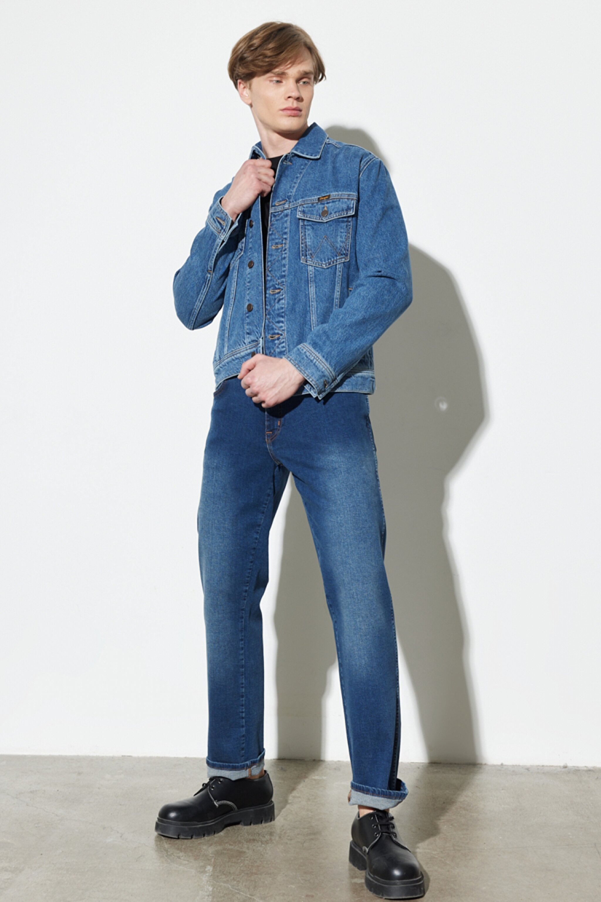 Trucker Regular Fit Normal Kesim %100 Pamuk Mavi Jean Kot Ceket - Limbo-W410EL44K (görsel 7)
