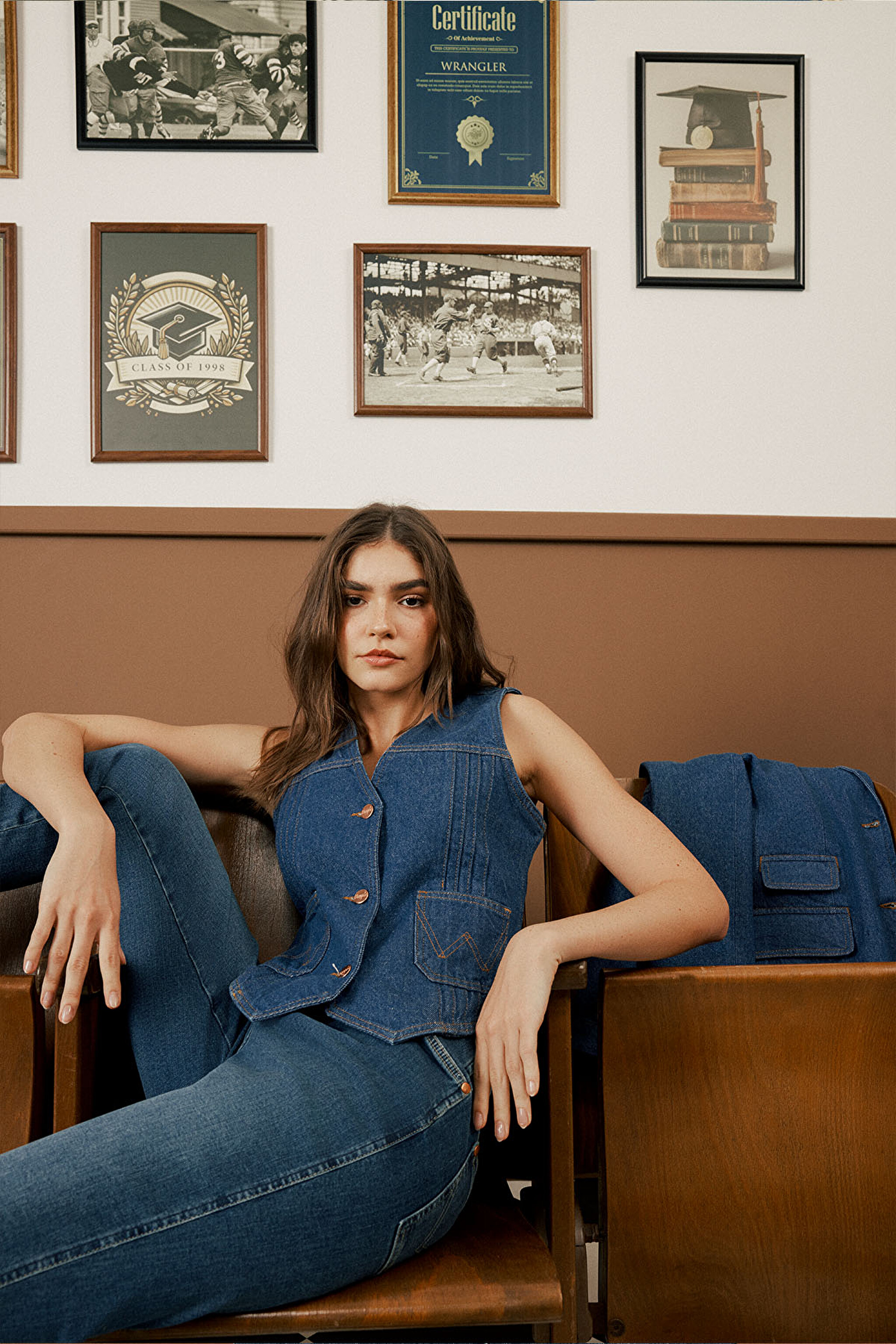 Slim Fit Dar Kesim %100 Pamuk Lacivert Jean Denim Yelek