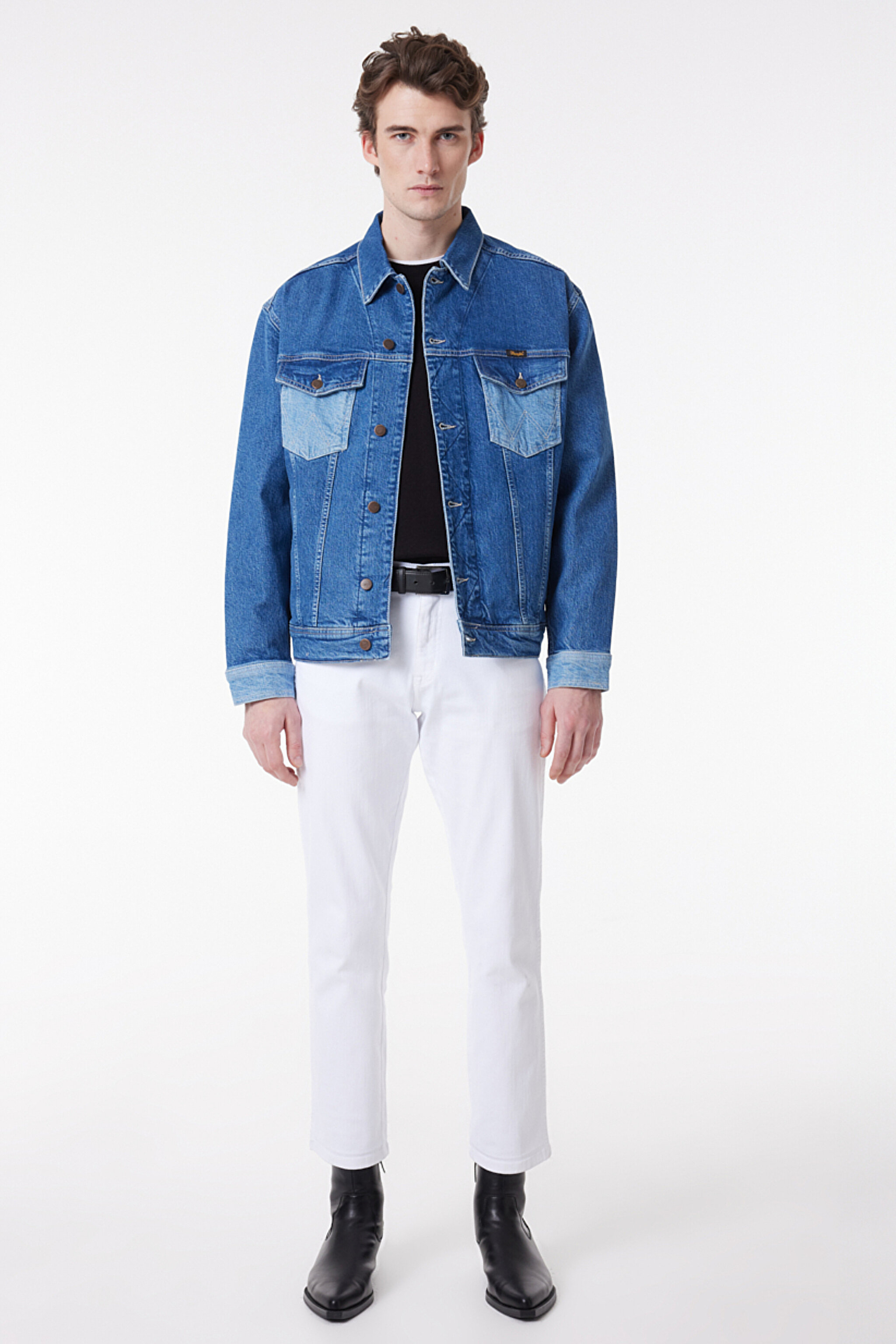 Regular Fit Anti Fit Jean Kot Ceket - Blue Block-W459ZU443 (görsel 3)
