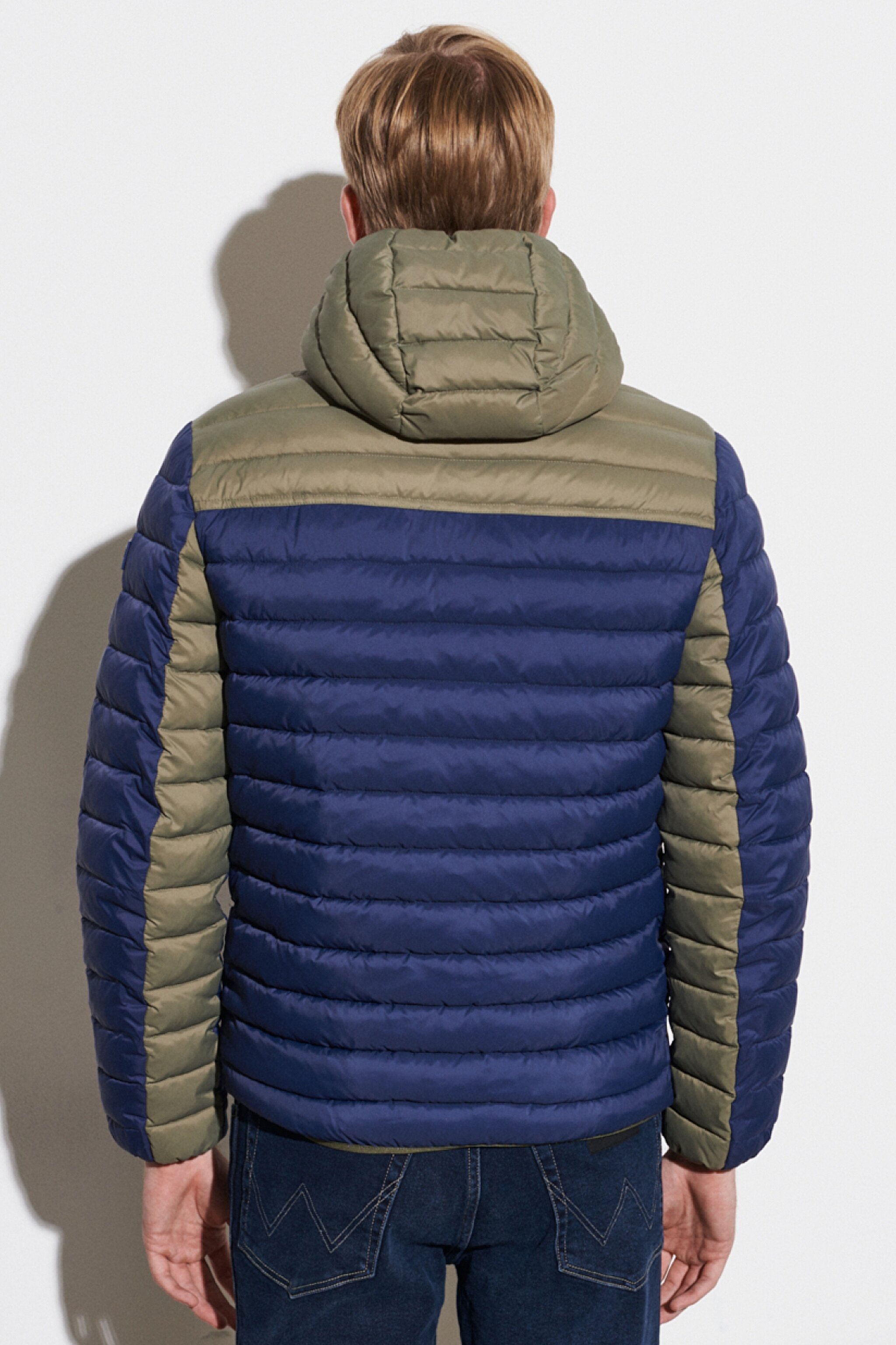 Regular Fit Normal Kesim Kapüşonlu Tam Fermuarlı Mavi Şişme Mont - Navy-W4B1WA114 (görsel 8)