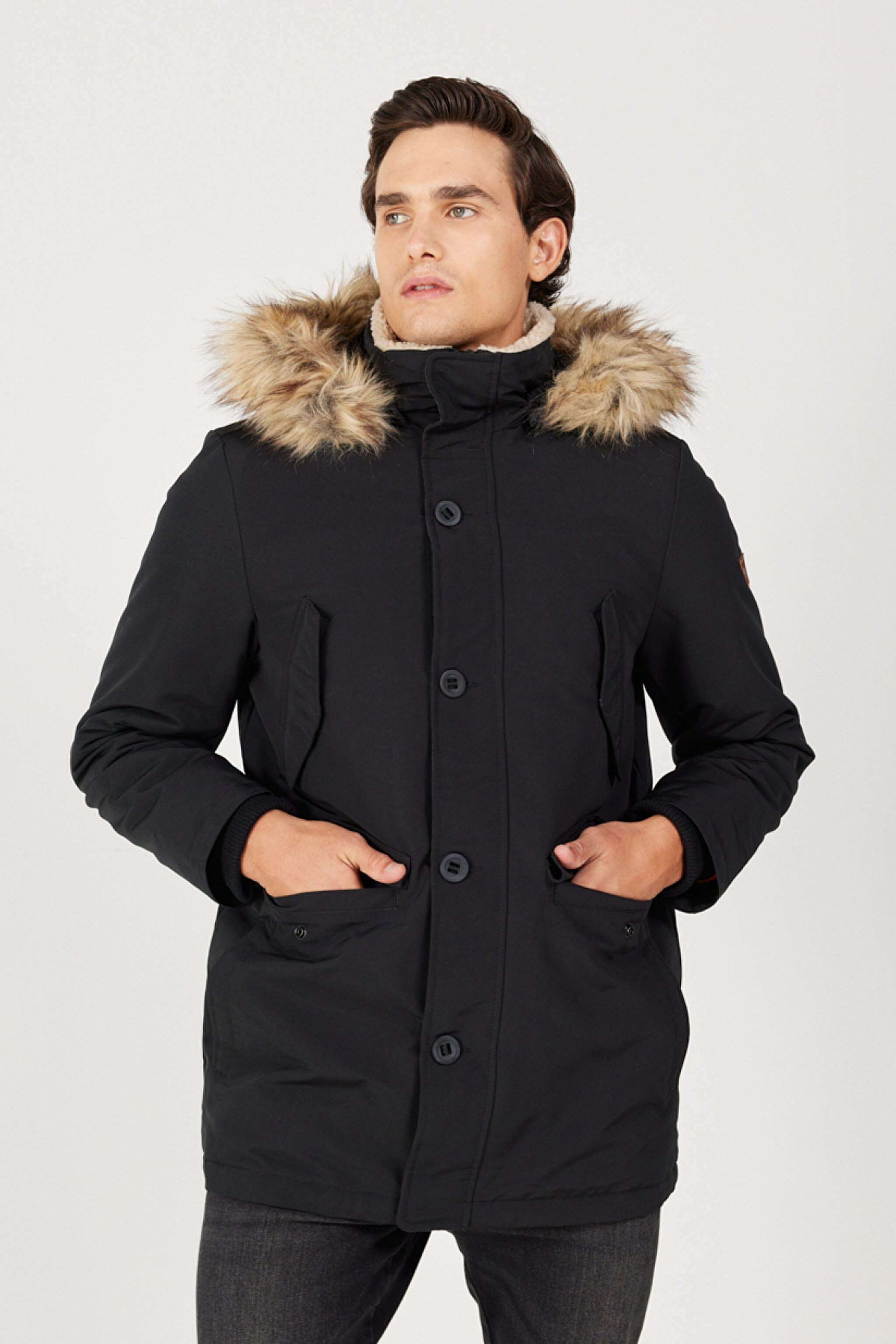 Regular Fit Normal Kesim Mont